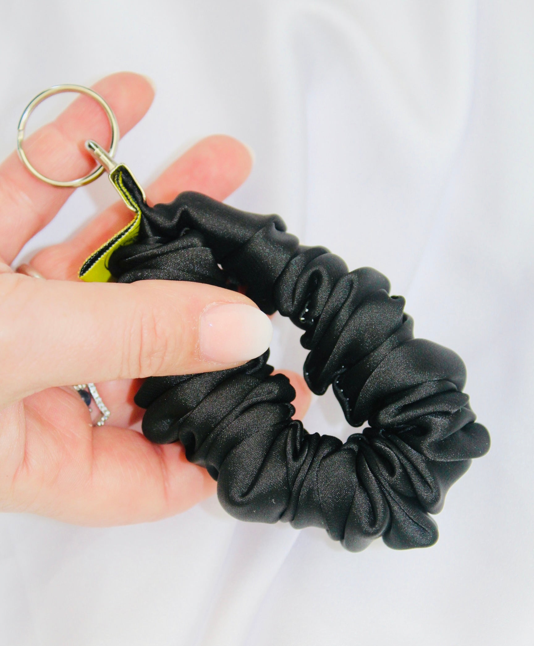 Black satin Scrunkey