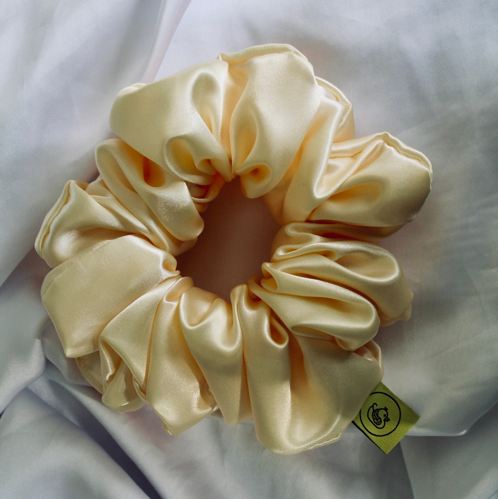 Buttermilk XL Satin Hair scrunchie