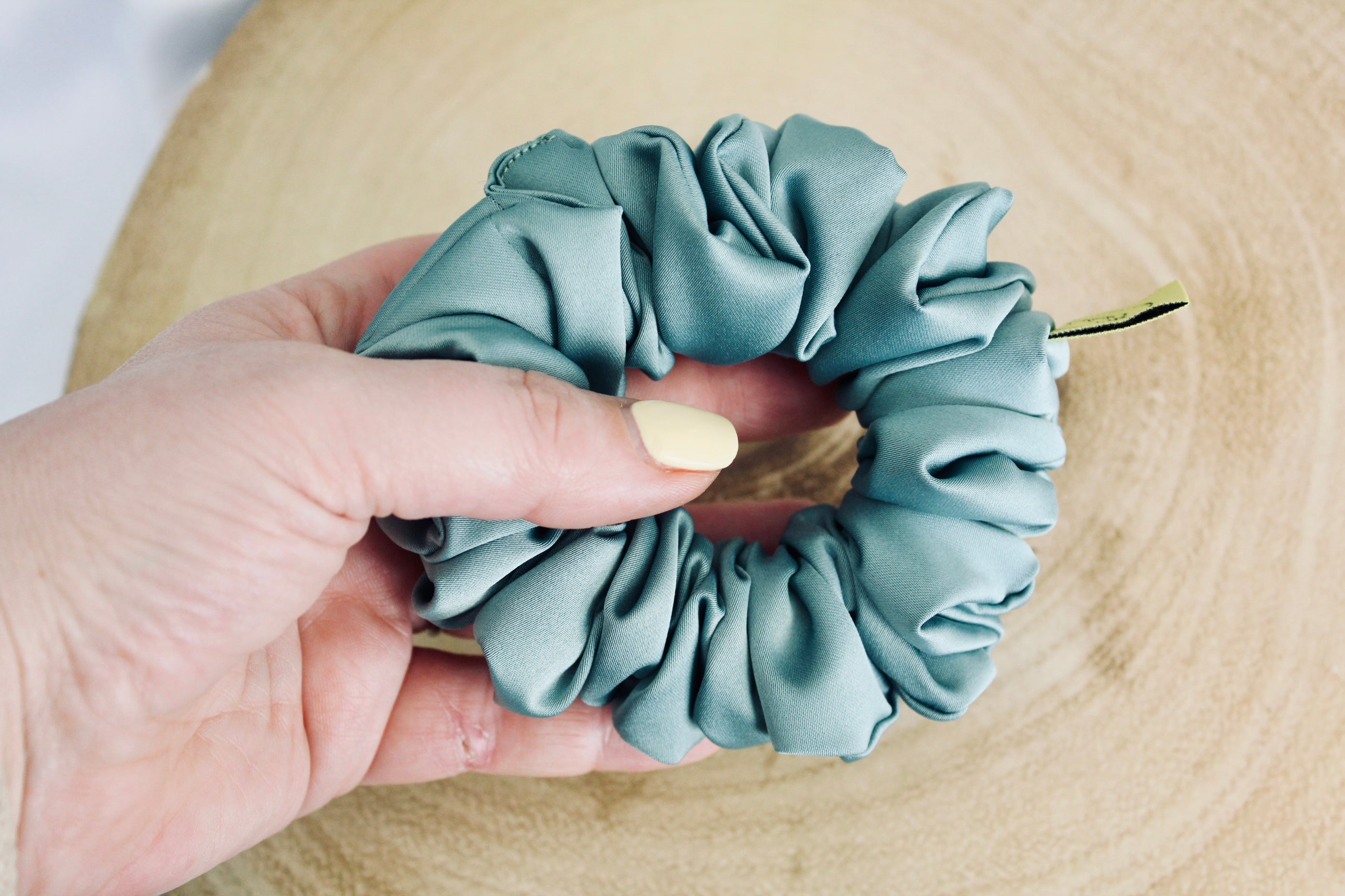 Jade Mini satin hair scrunchie