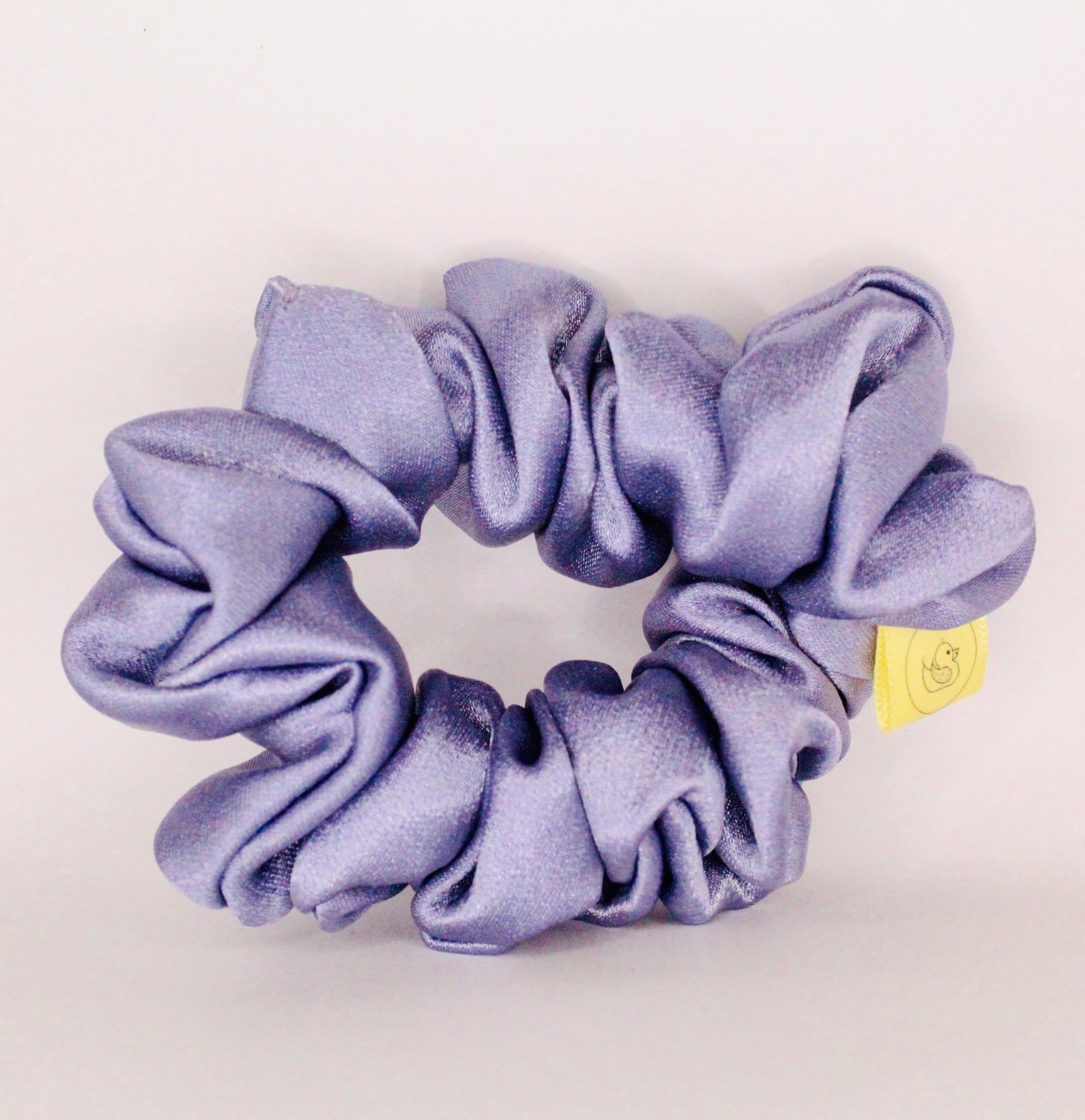 Lilac pastel metallic Satin hair scrunchie