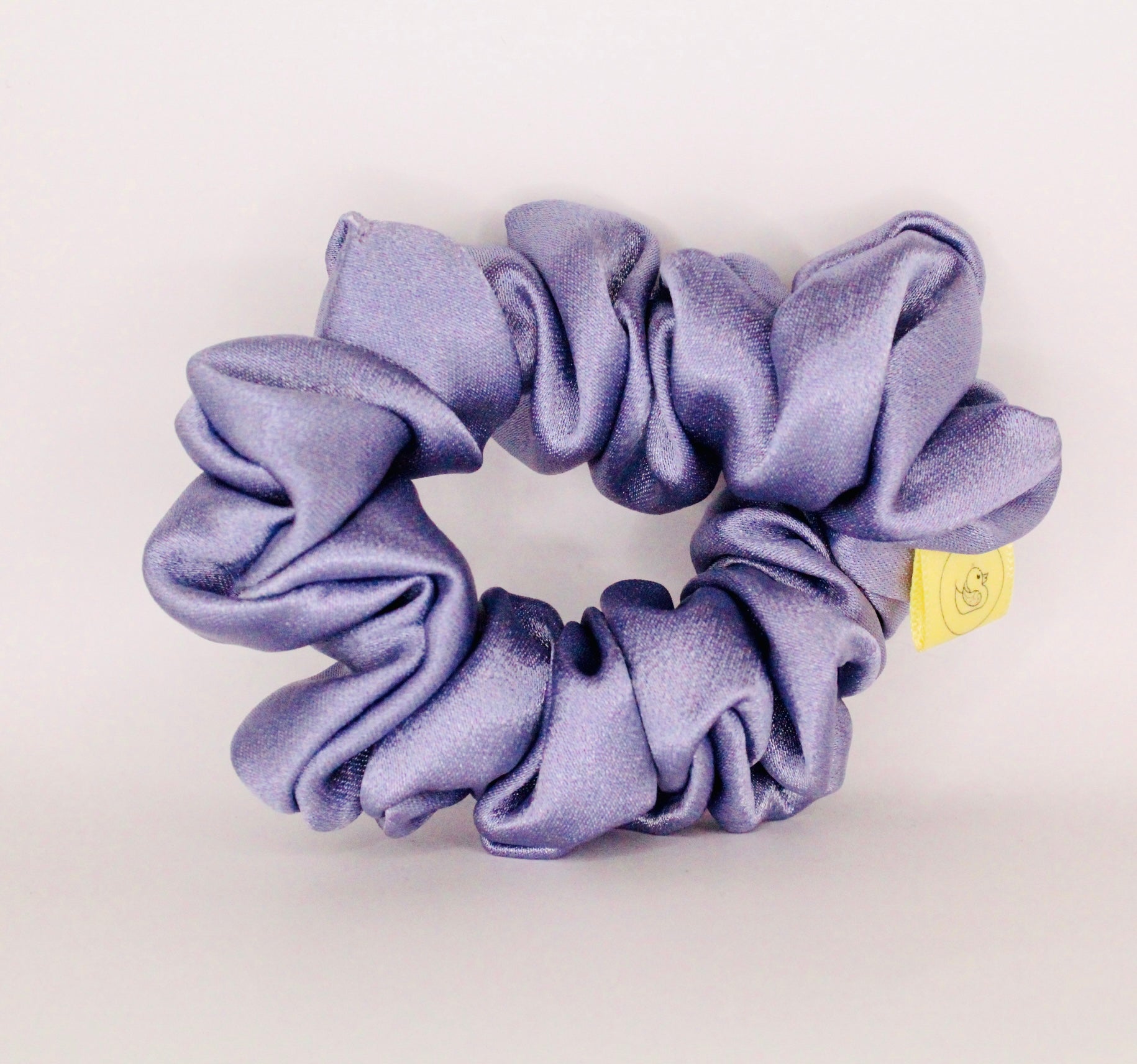 Lilac pastel metallic Satin hair scrunchie