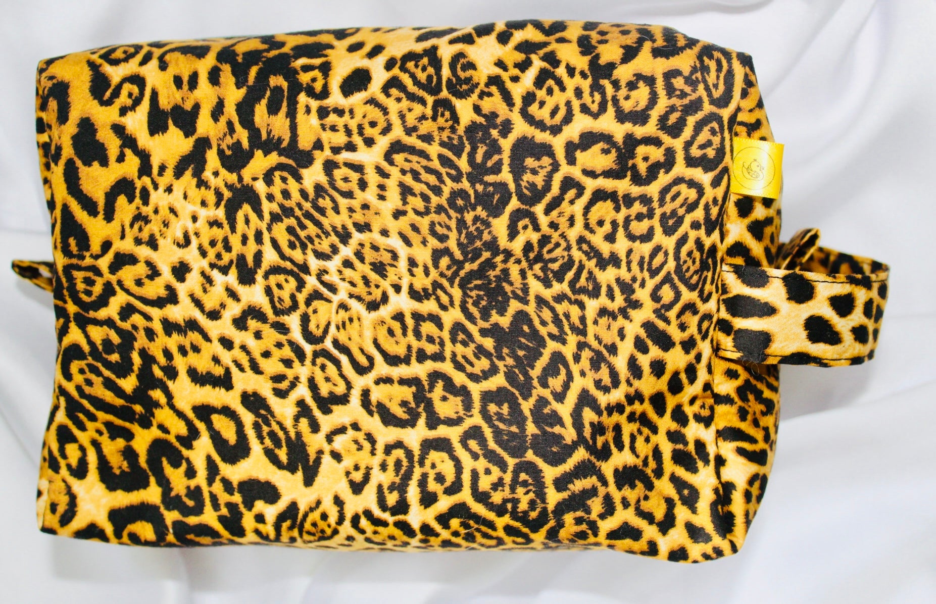 Leopard Print Box cosmetic makeup bag Large