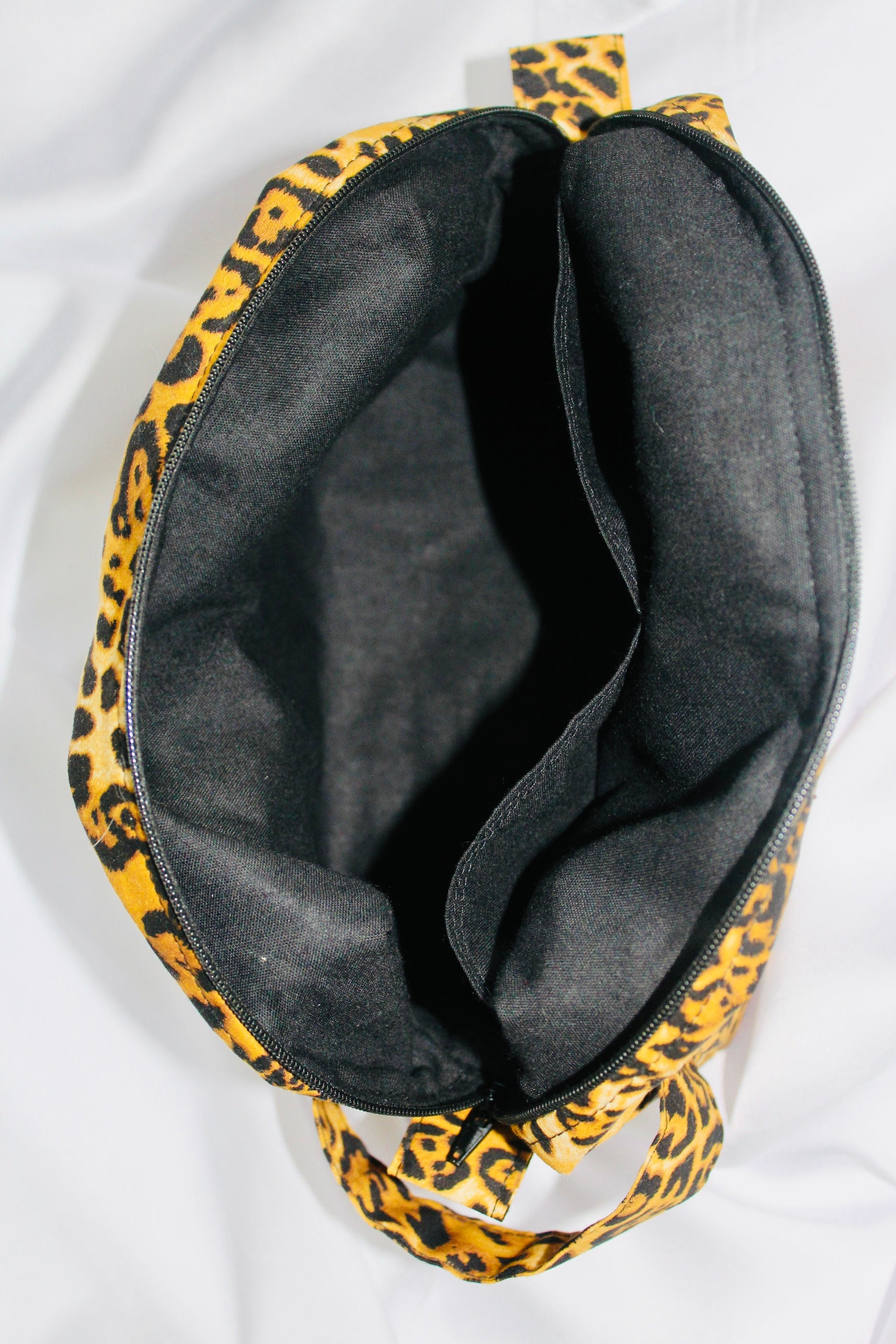 Leopard Print Box cosmetic makeup bag Large
