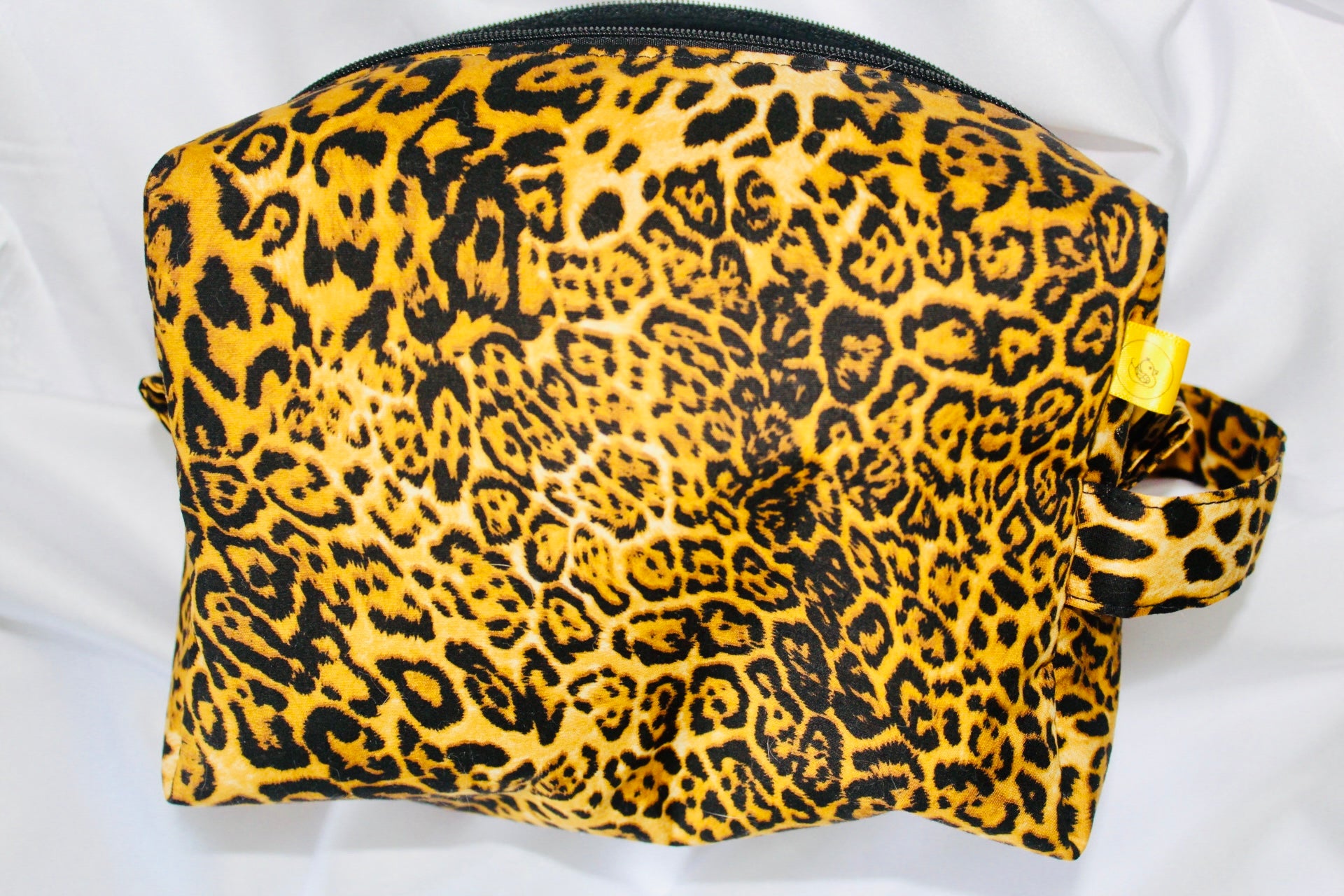 Leopard Print Box cosmetic makeup bag Large
