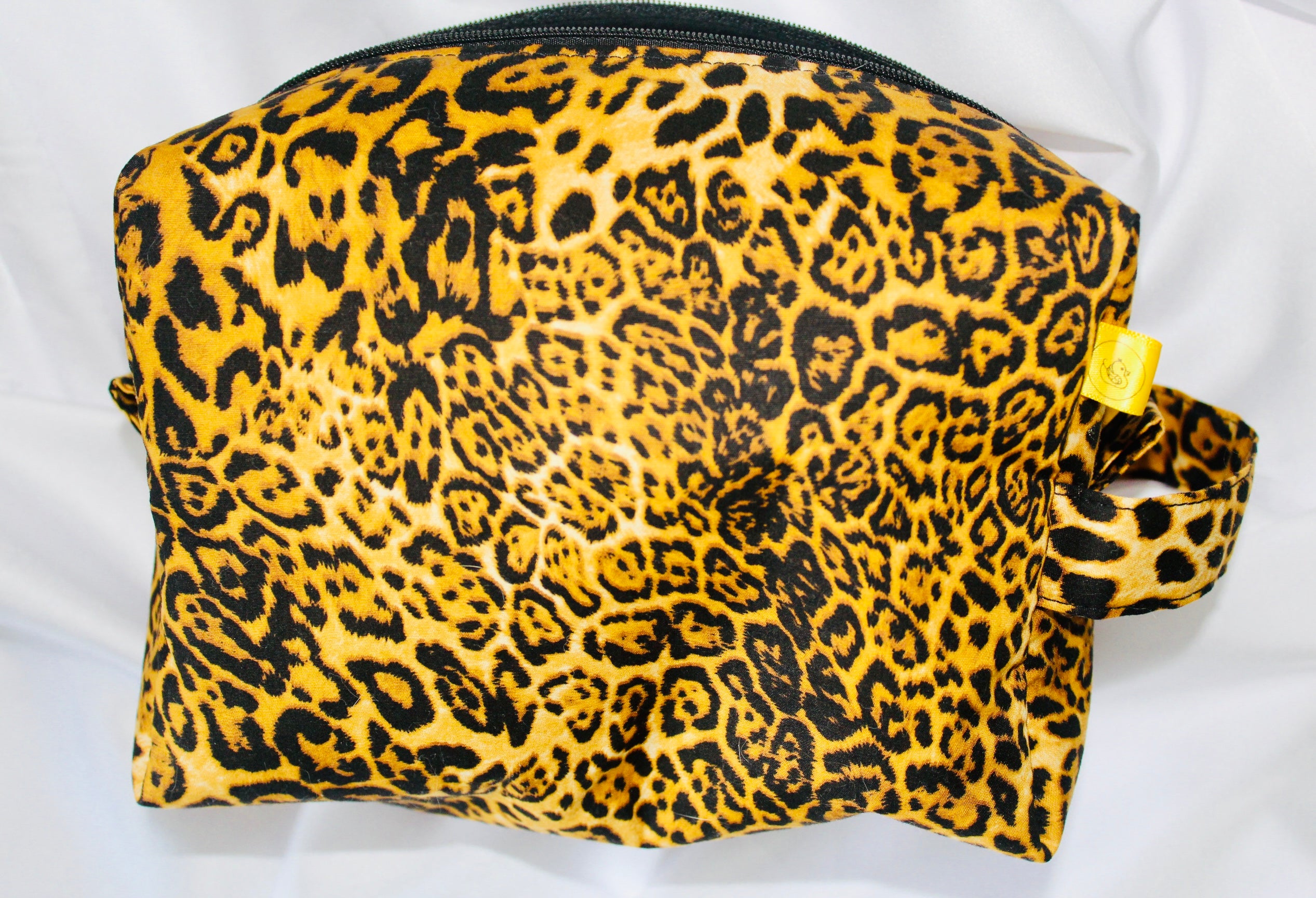 Leopard Print Box cosmetic makeup bag Large