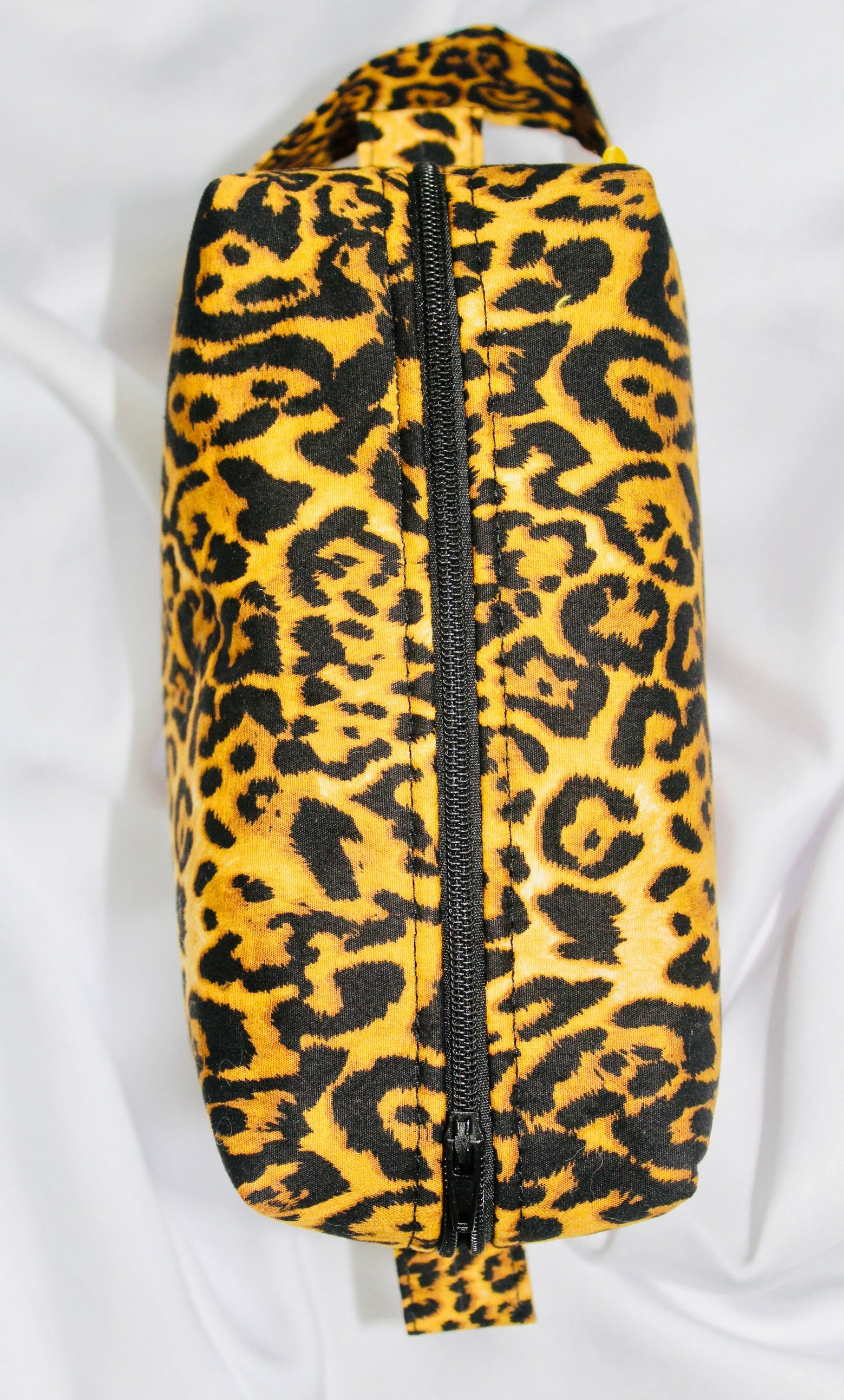 Leopard print Box cosmetic makeup bag Medium