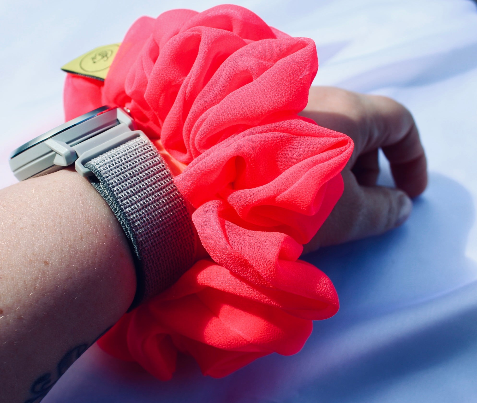 Calypso Chiffon Large hair scrunchie