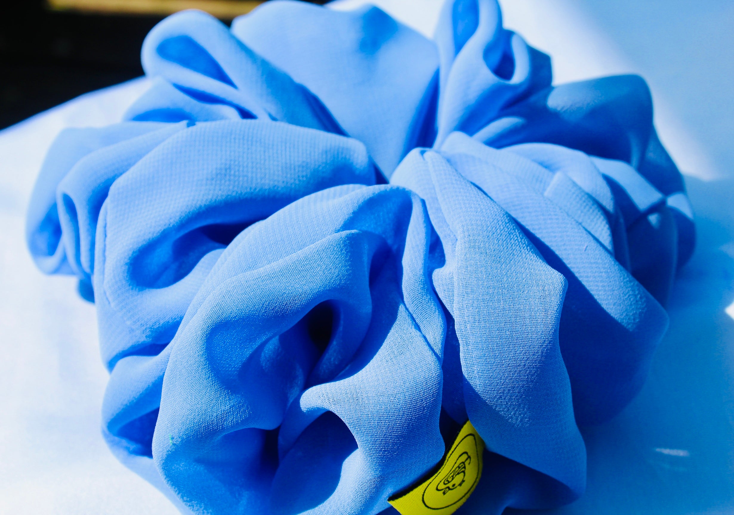 Bluebell Bloom Chiffon XL hair scrunchie
