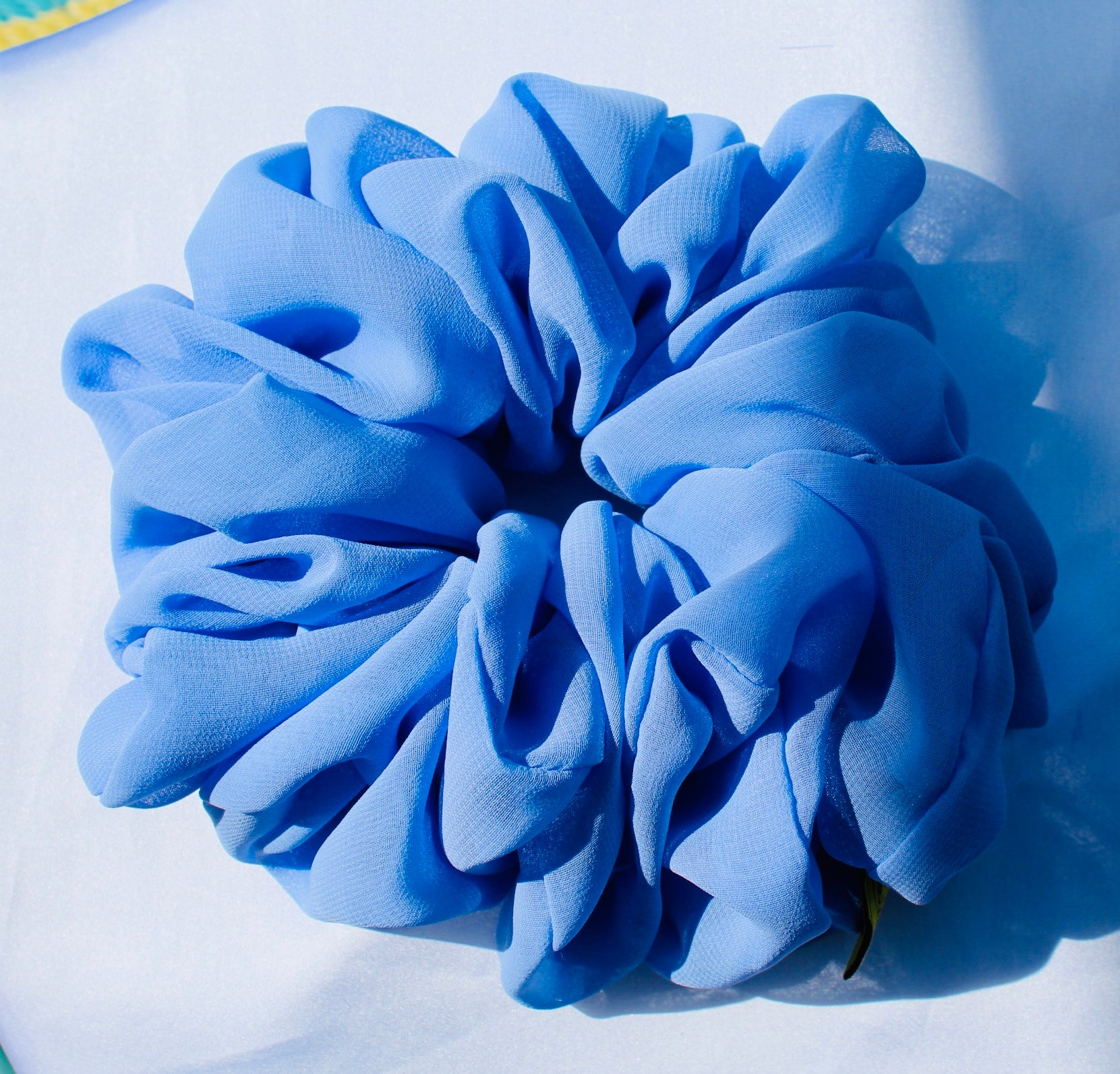 Bluebell Bloom Chiffon XL hair scrunchie
