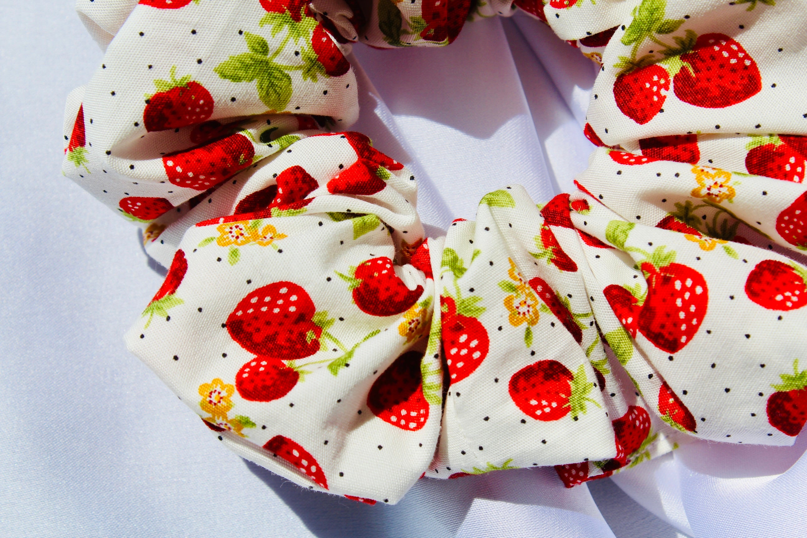 Wimbledon Cotton Hair Scrunchie