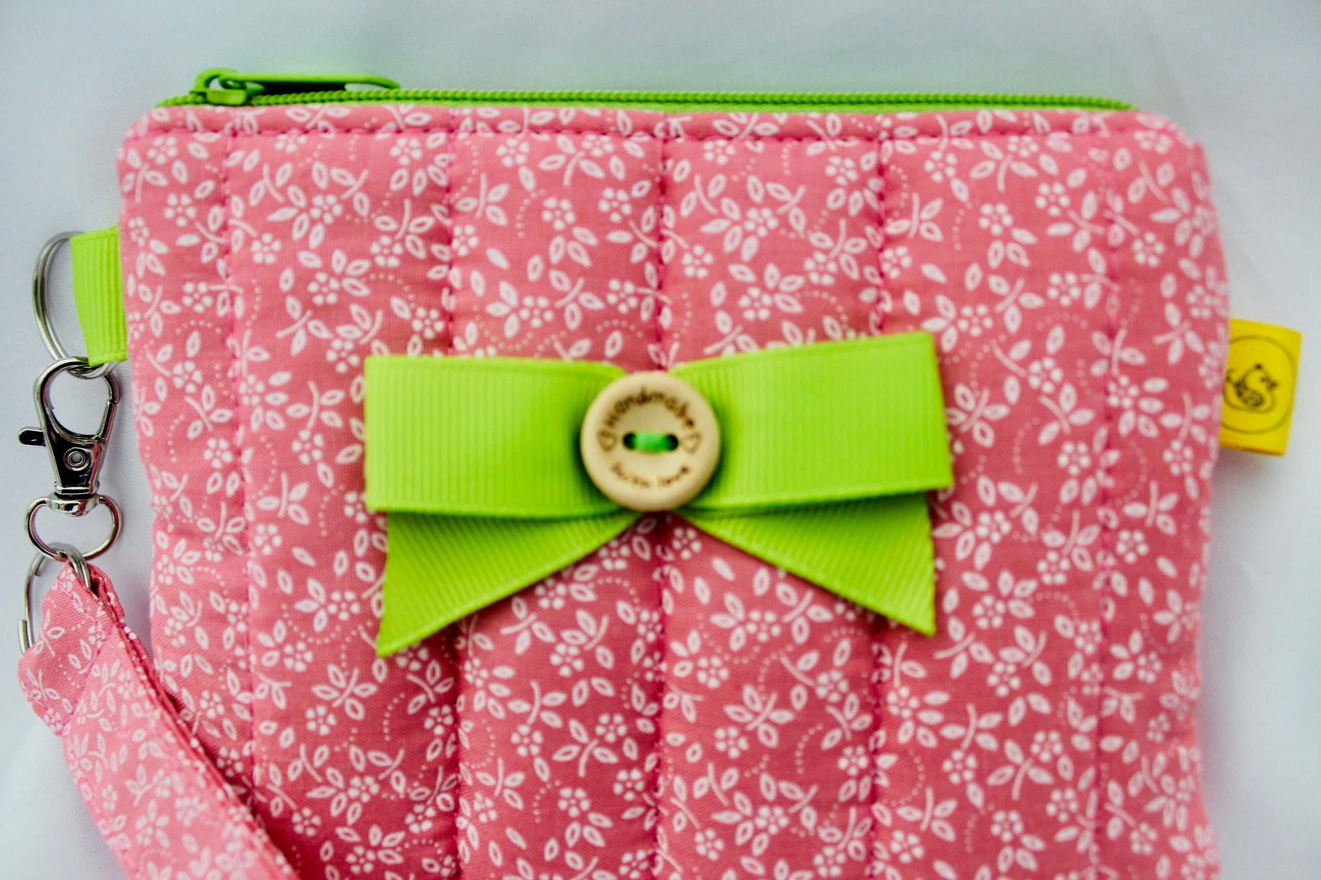 Pink Floral Purse and wrist strap