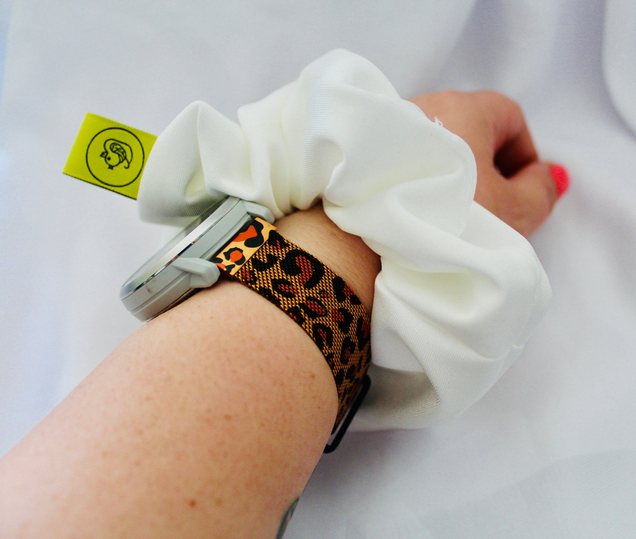 Cream Active Scrunchie