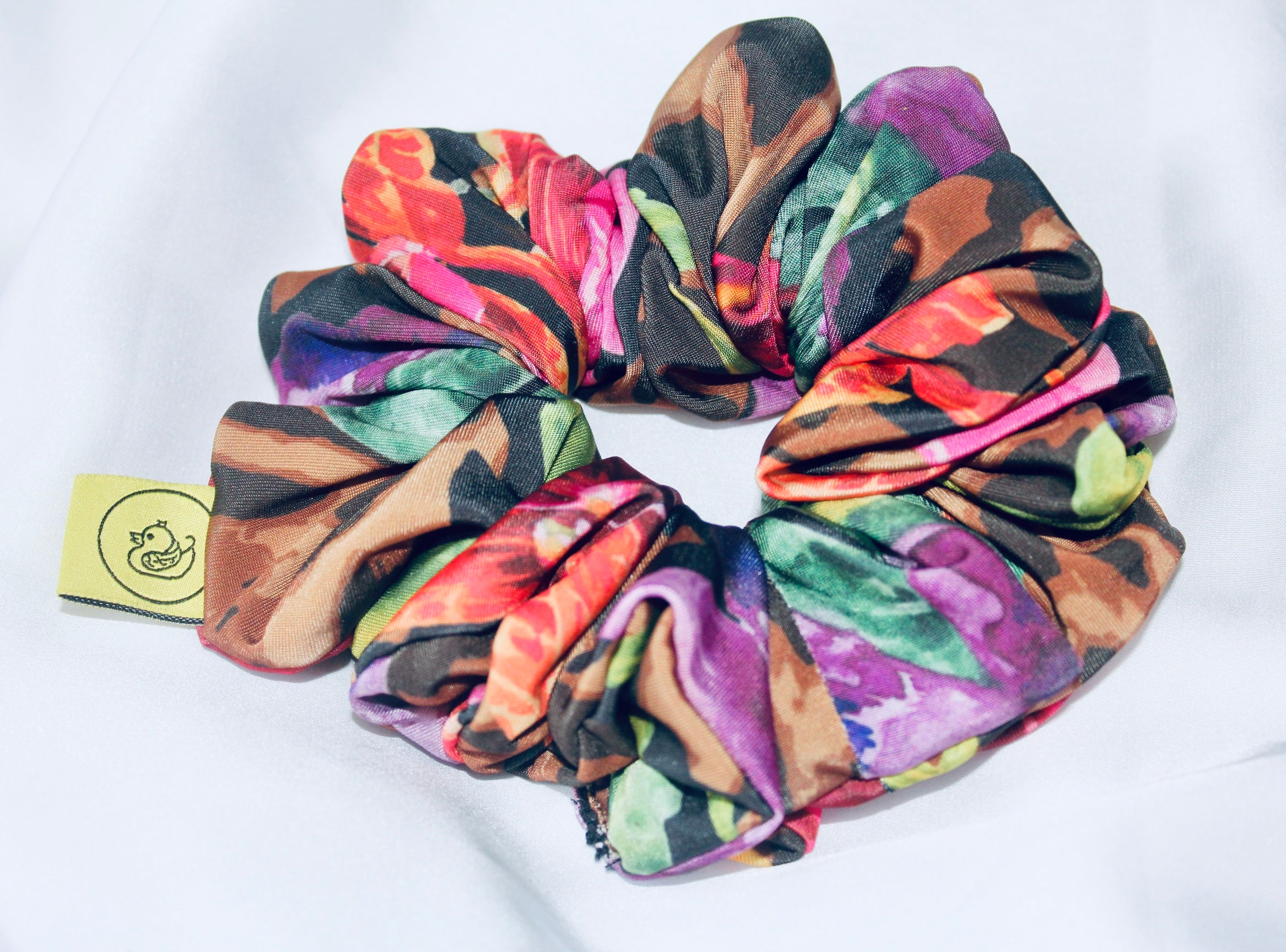 Leopard Blush Large hair scrunchie