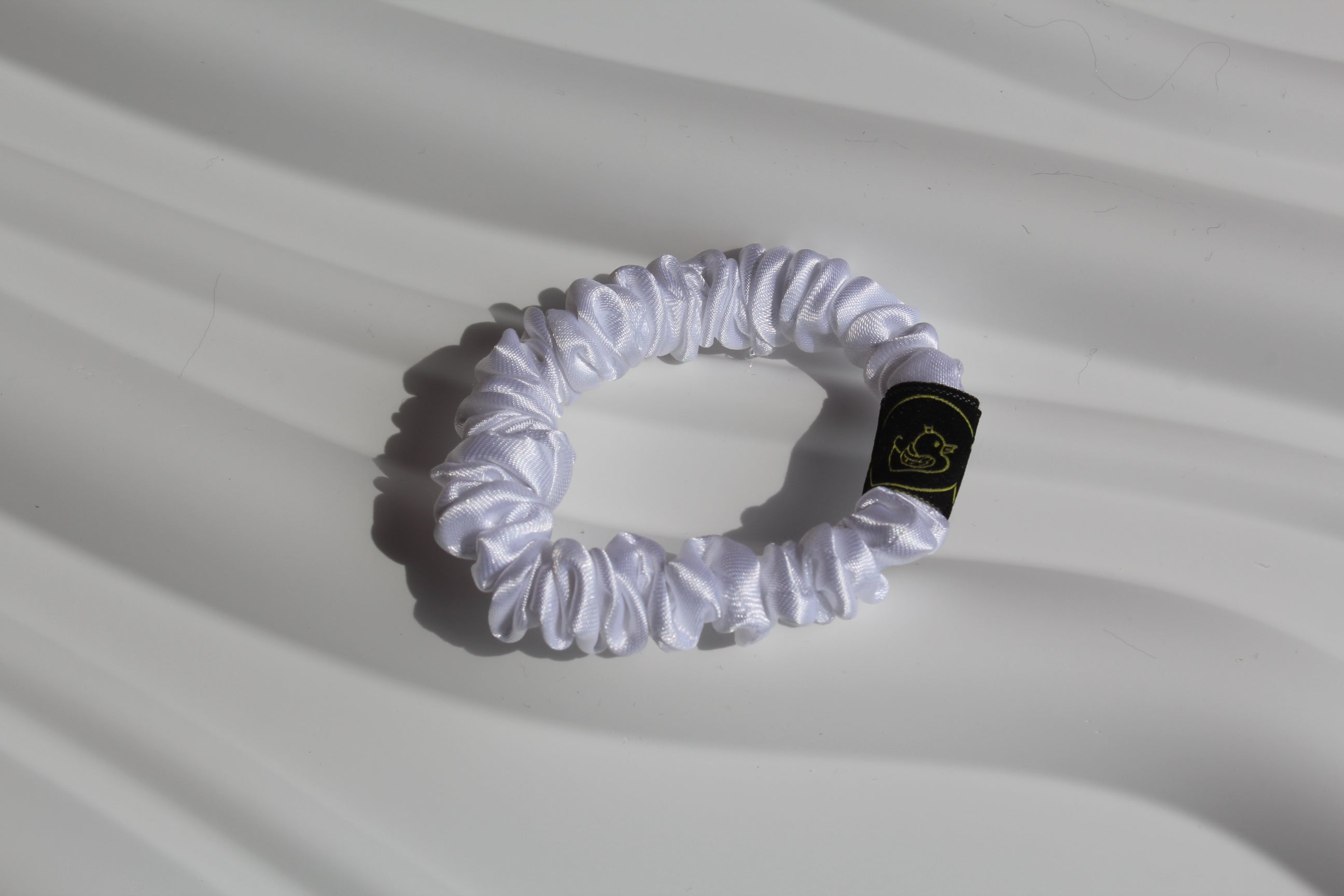 White Super Skinny Hair Scrunchie