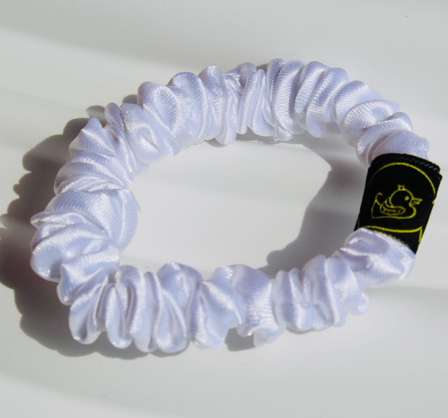 White Super Skinny Hair Scrunchie