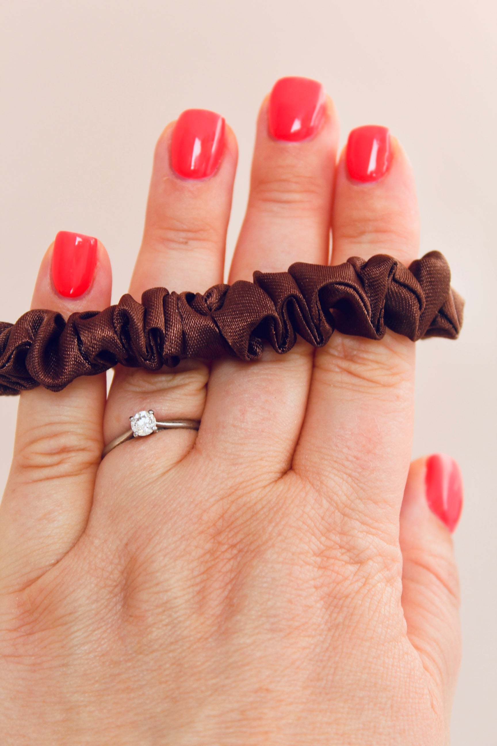 Chocolate Brown Super Skinny Hair Scrunchie