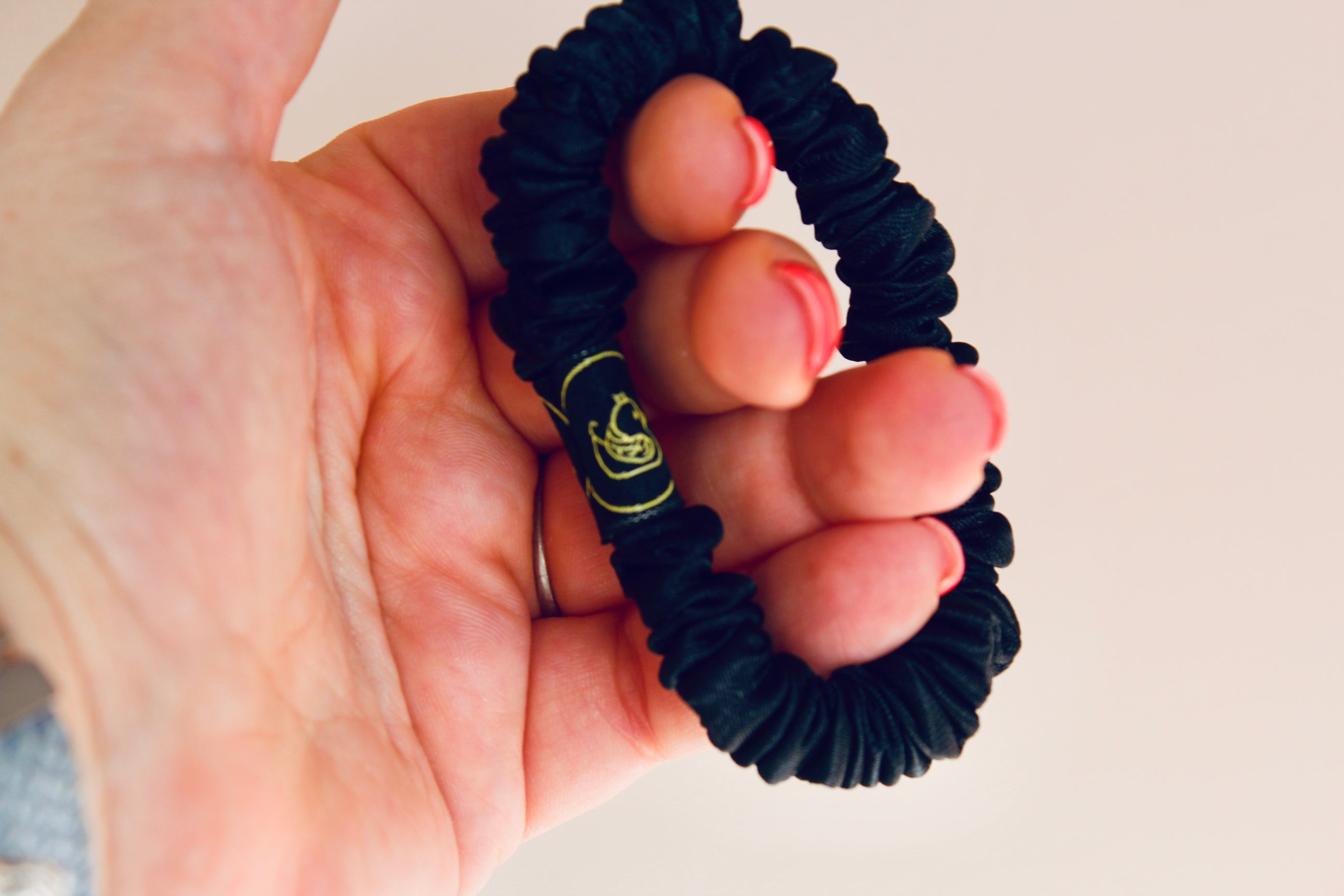 Black Super Skinny Hair Scrunchie