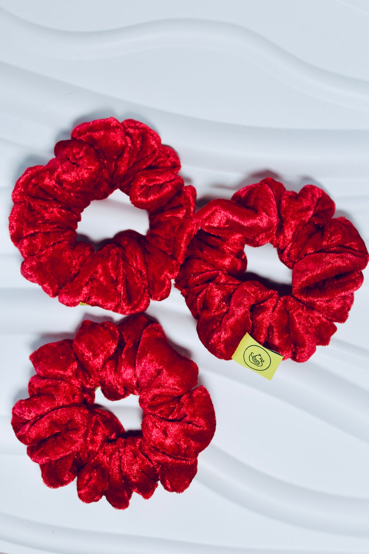 Large Red Velvet Hair Scrunchie