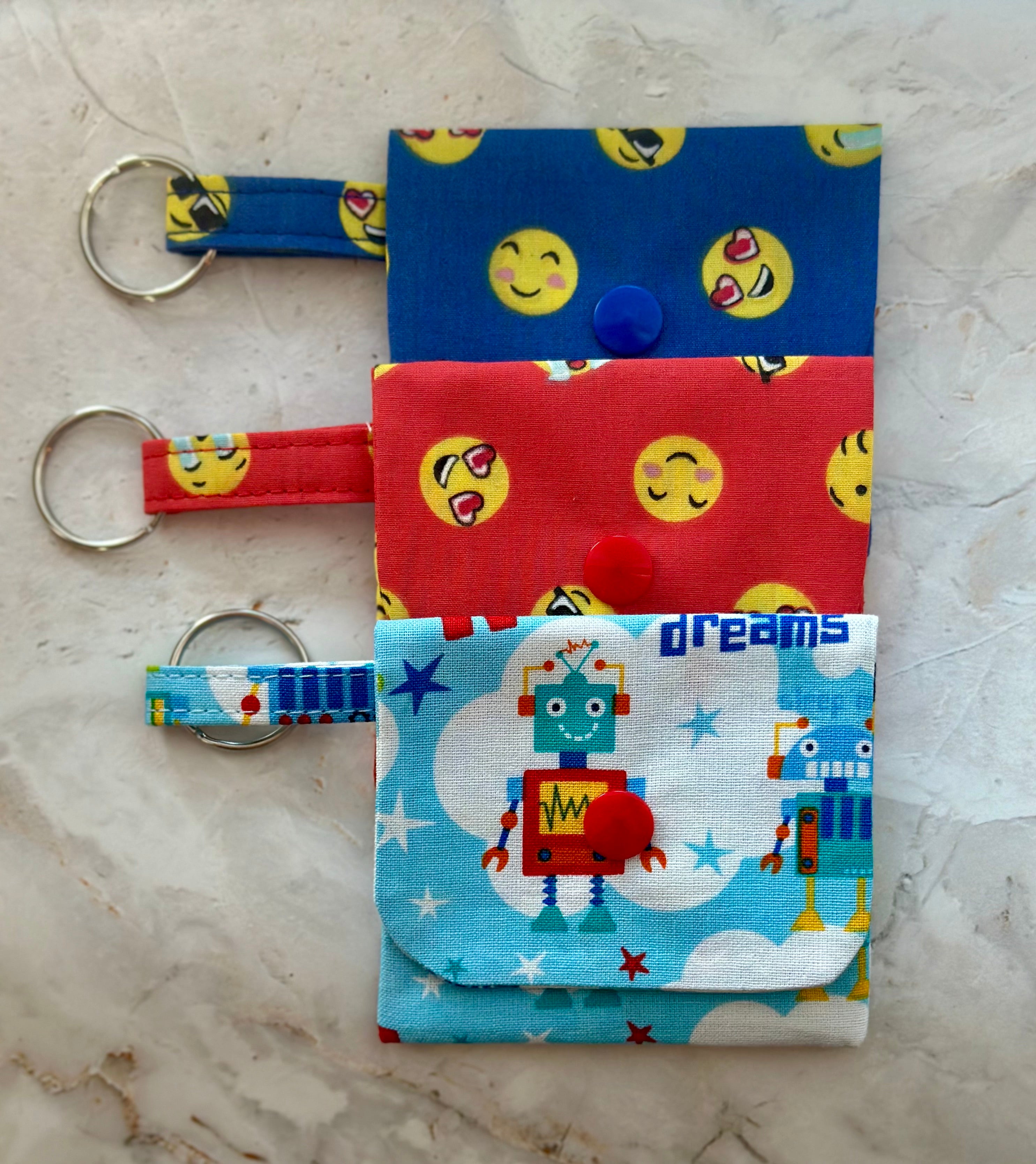 Blue robot coin purse