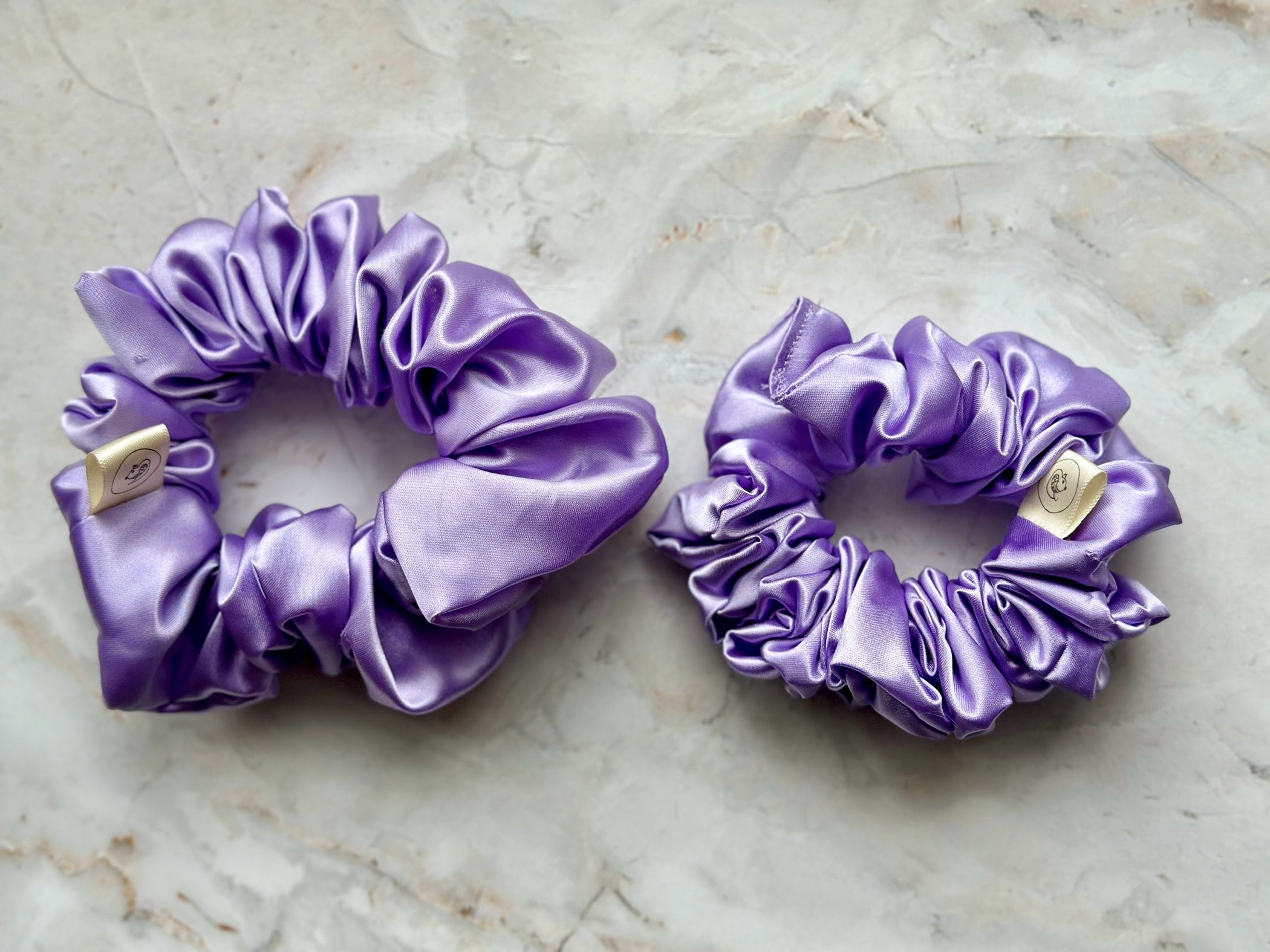 Lilac Satin Hair Scrunchie