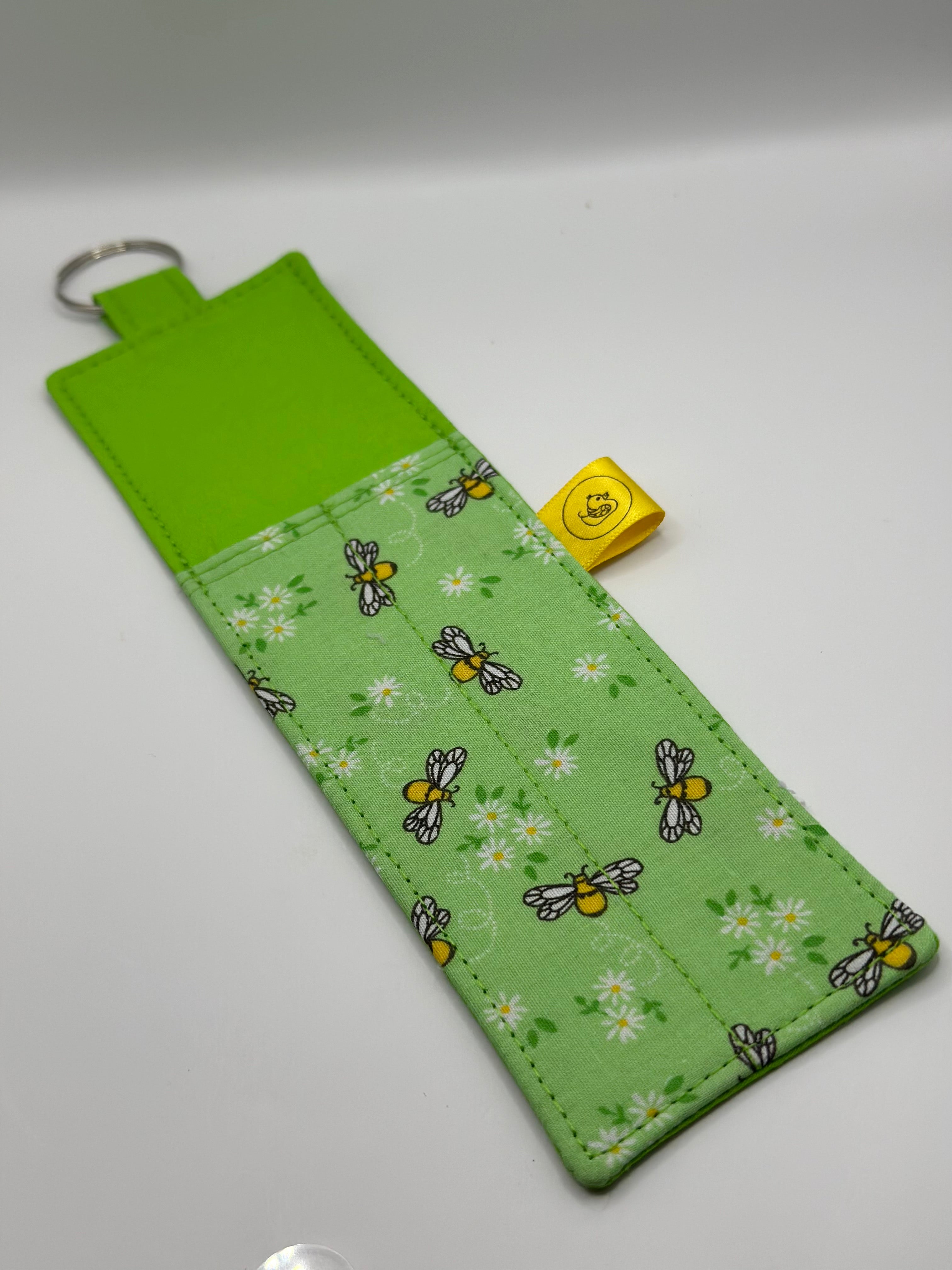 Green Buzzy Bees Landyard Double Pen Holder
