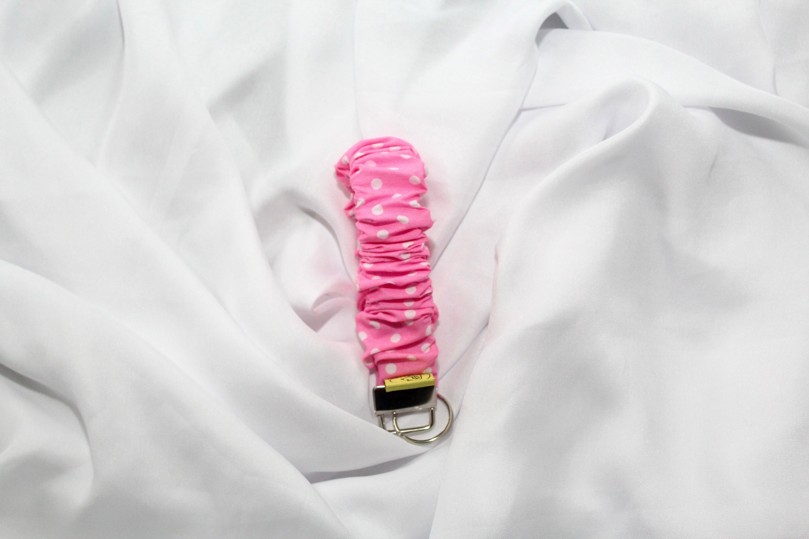 Pink and White Polka Dot Scrunkey