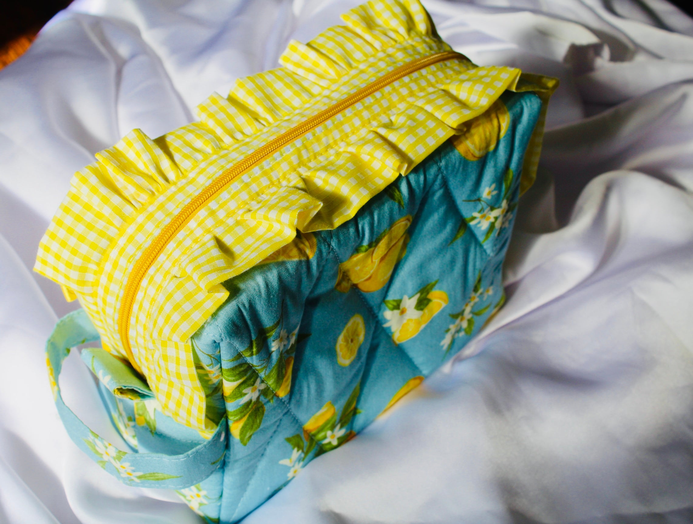 When Life gives you lemons Box cosmetic carry all makeup bag Large