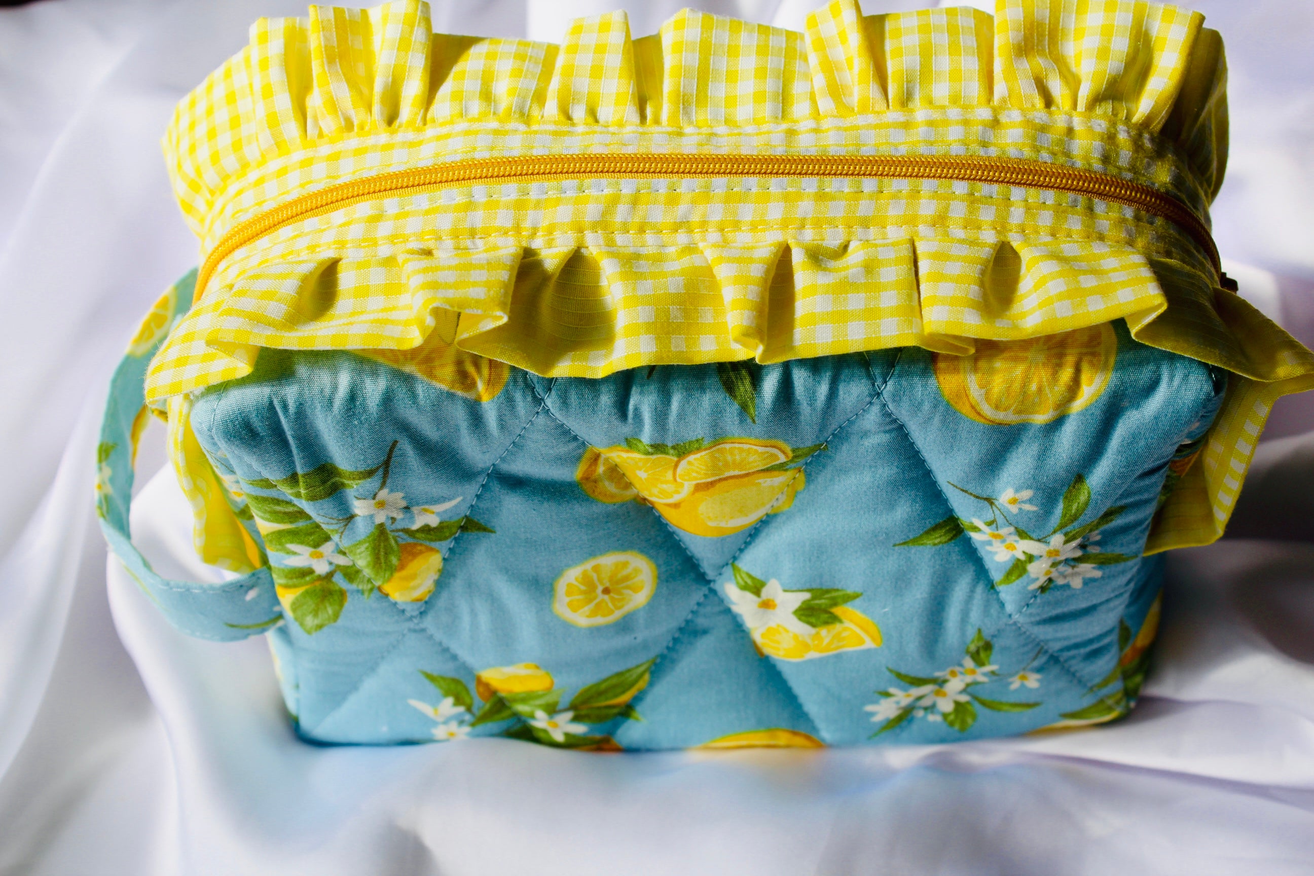 When Life gives you lemons Box cosmetic carry all makeup bag Large