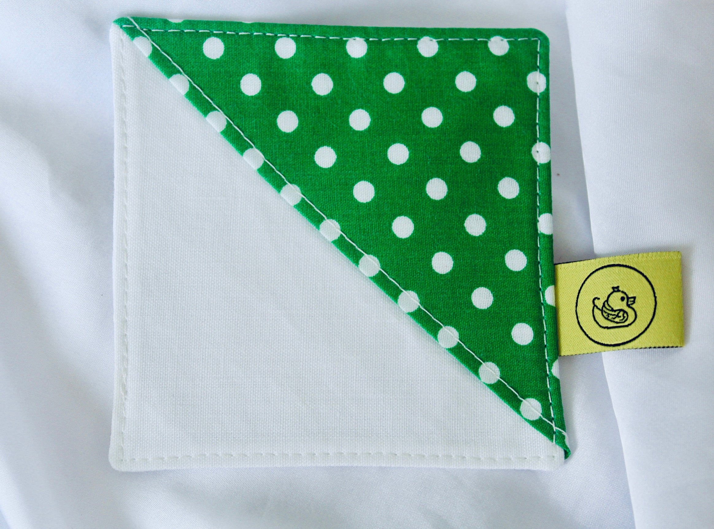 Green and White polka dot Bookmark