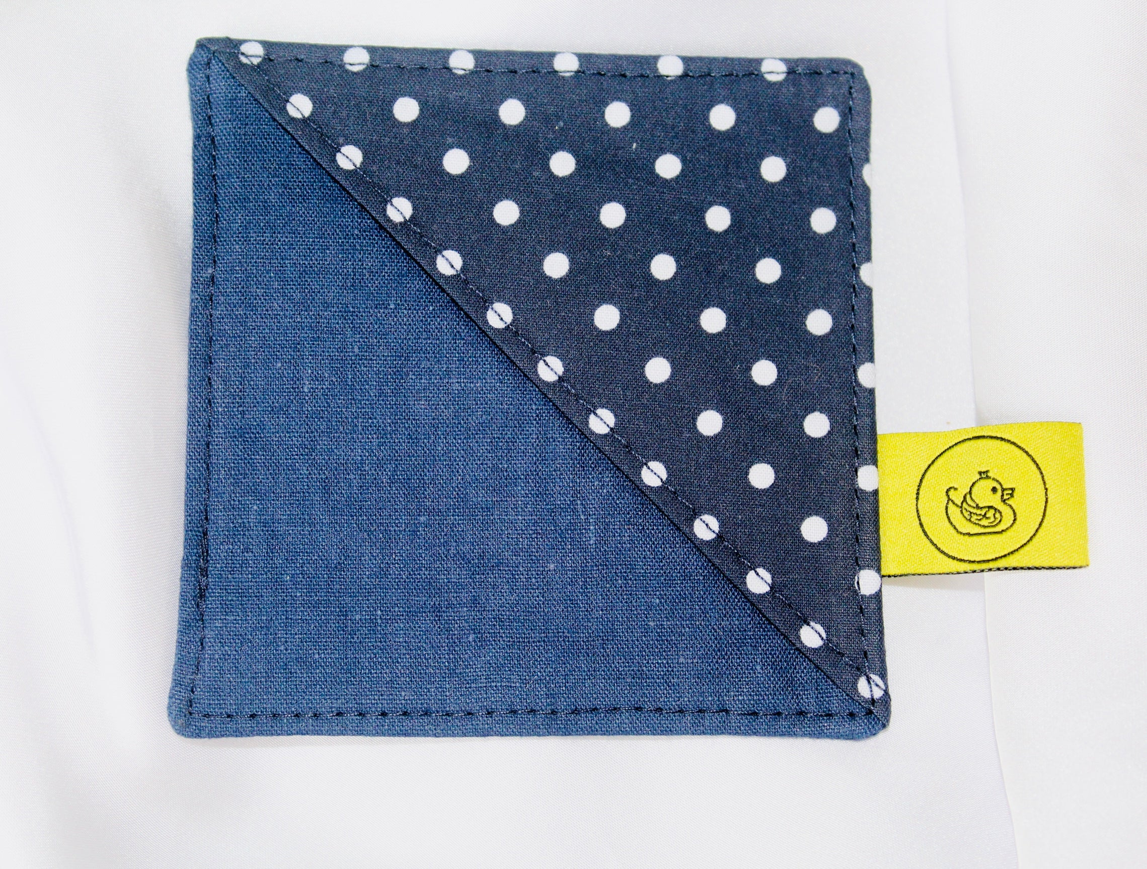 Navy and White polka dot Bookmark