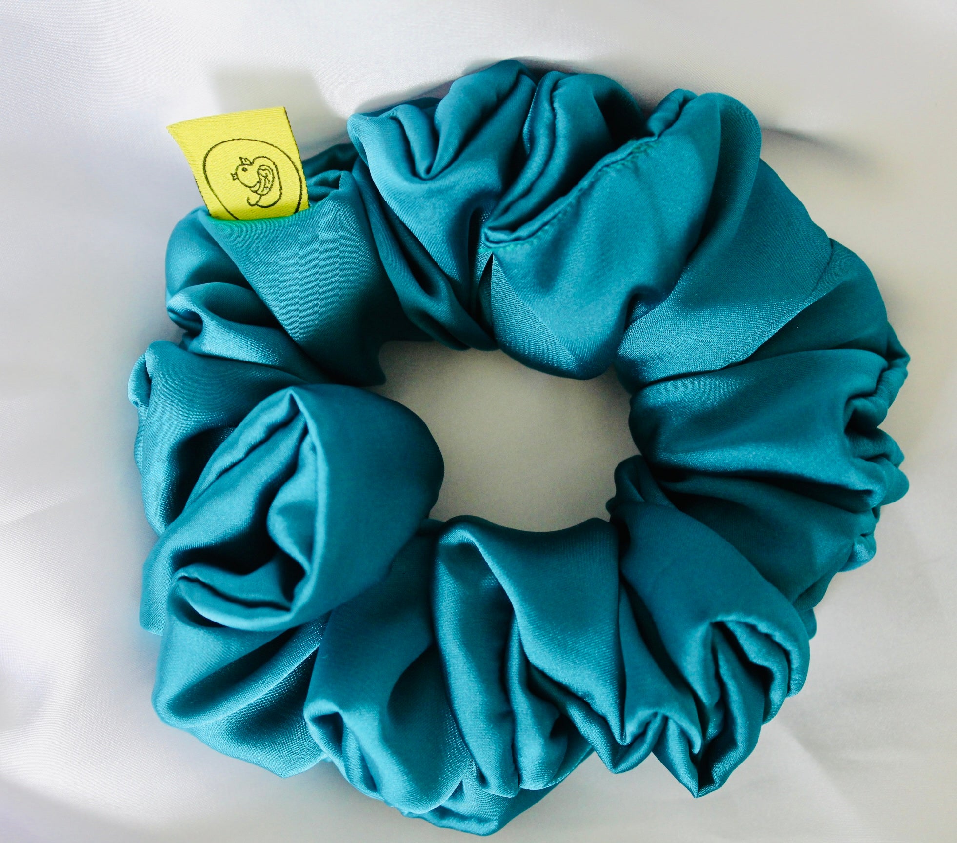 Peacock Large hair scrunchie