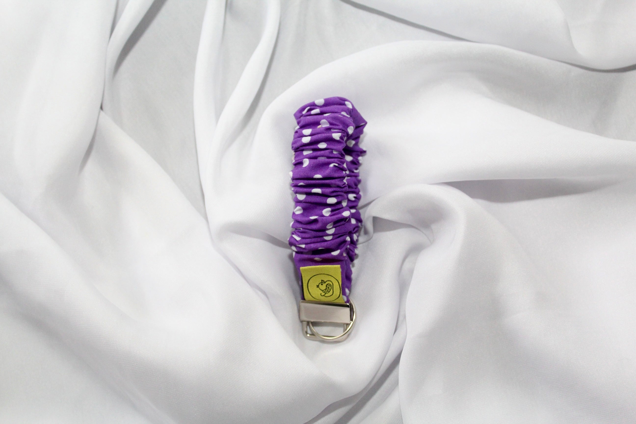 Purple and White Polka Dot Scrunkey