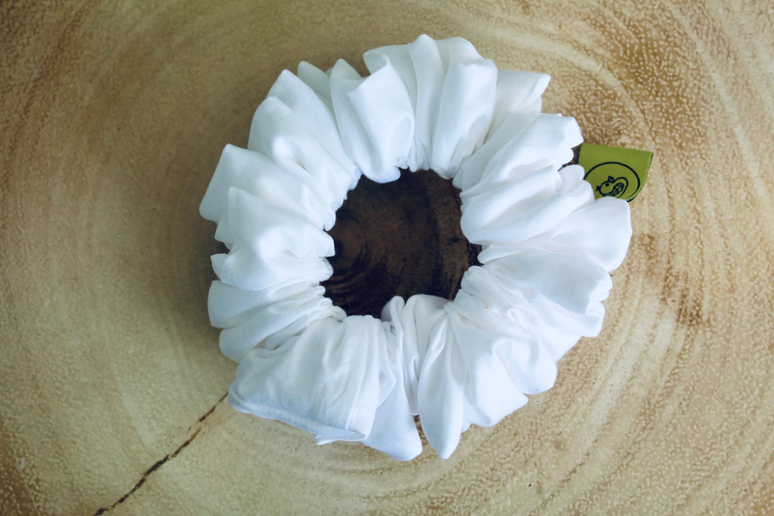 White Regular Hair Scrunchie