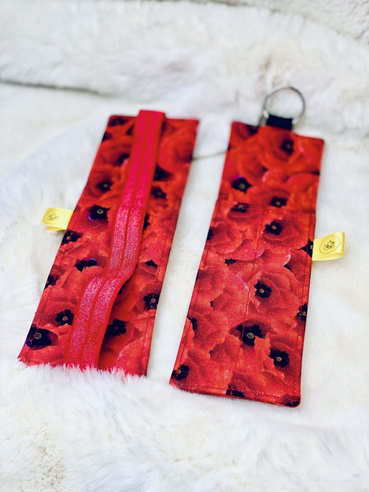 Rememberance Poppy Elastic Notebook Double Pen Holder