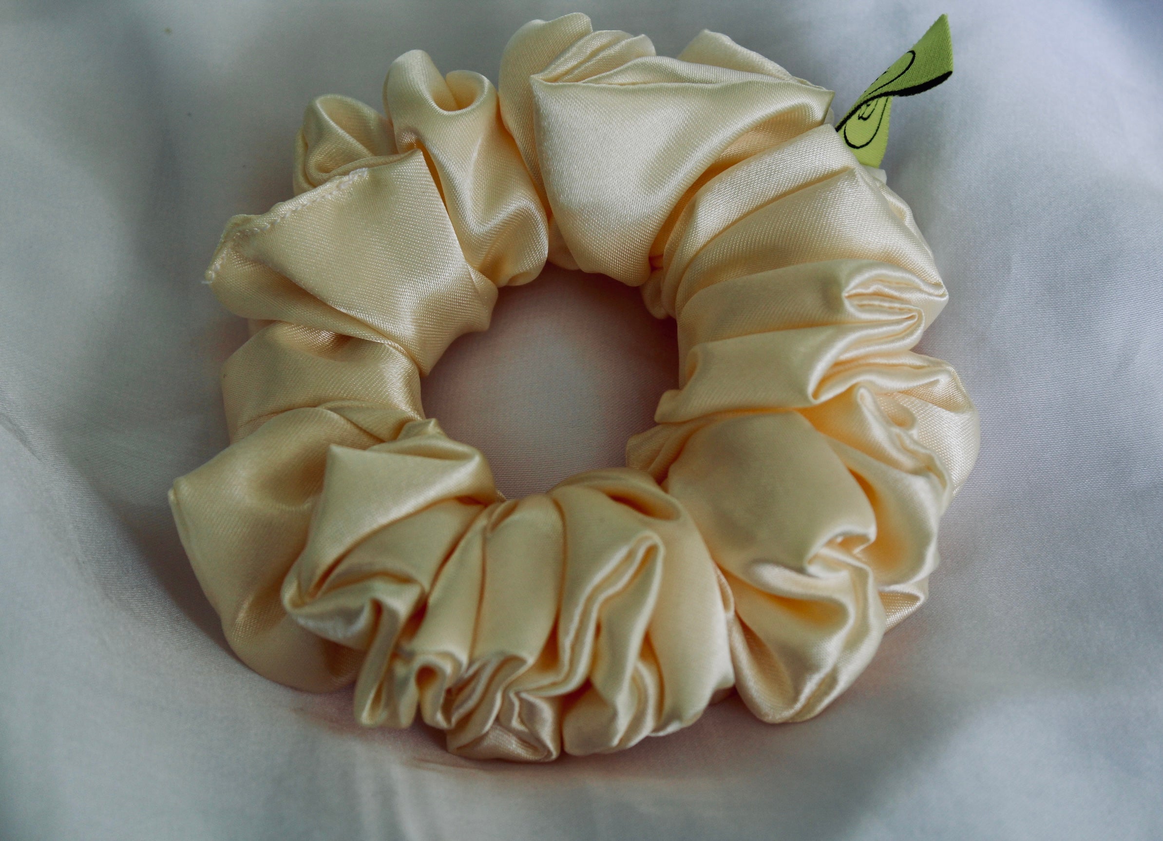 Buttermilk Mini satin hair scrunchie
