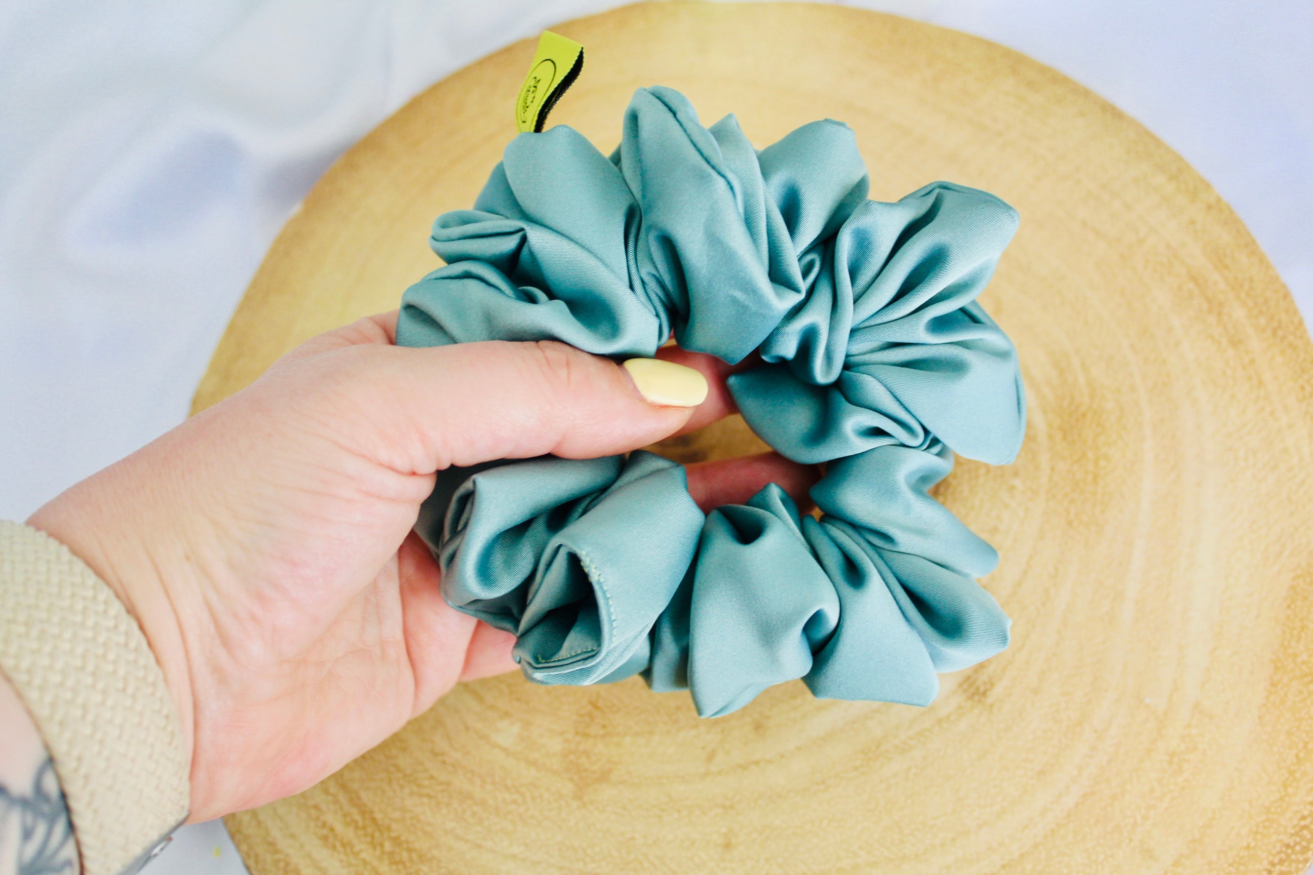 Jade Large hair scrunchie