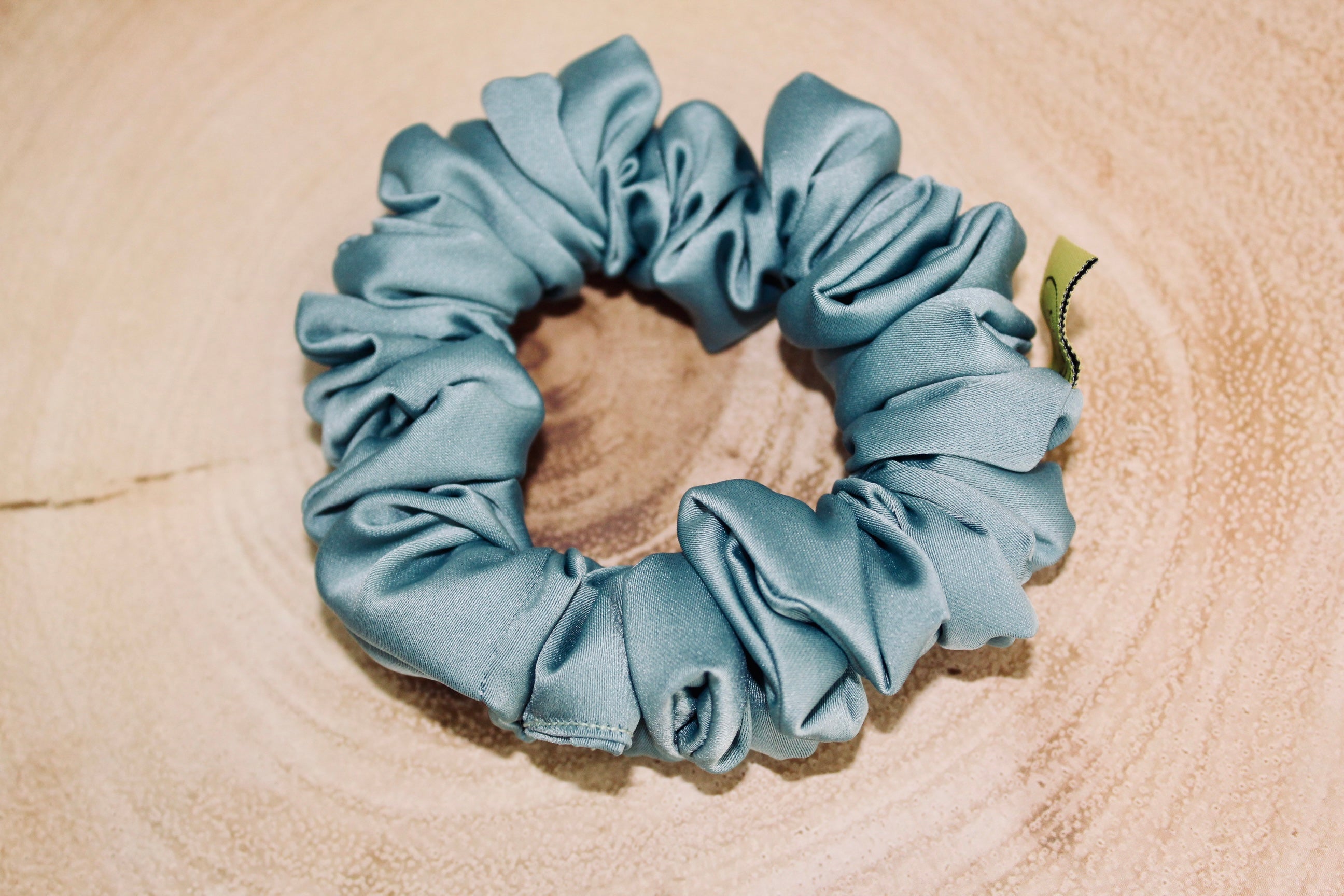 Jade Mini satin hair scrunchie