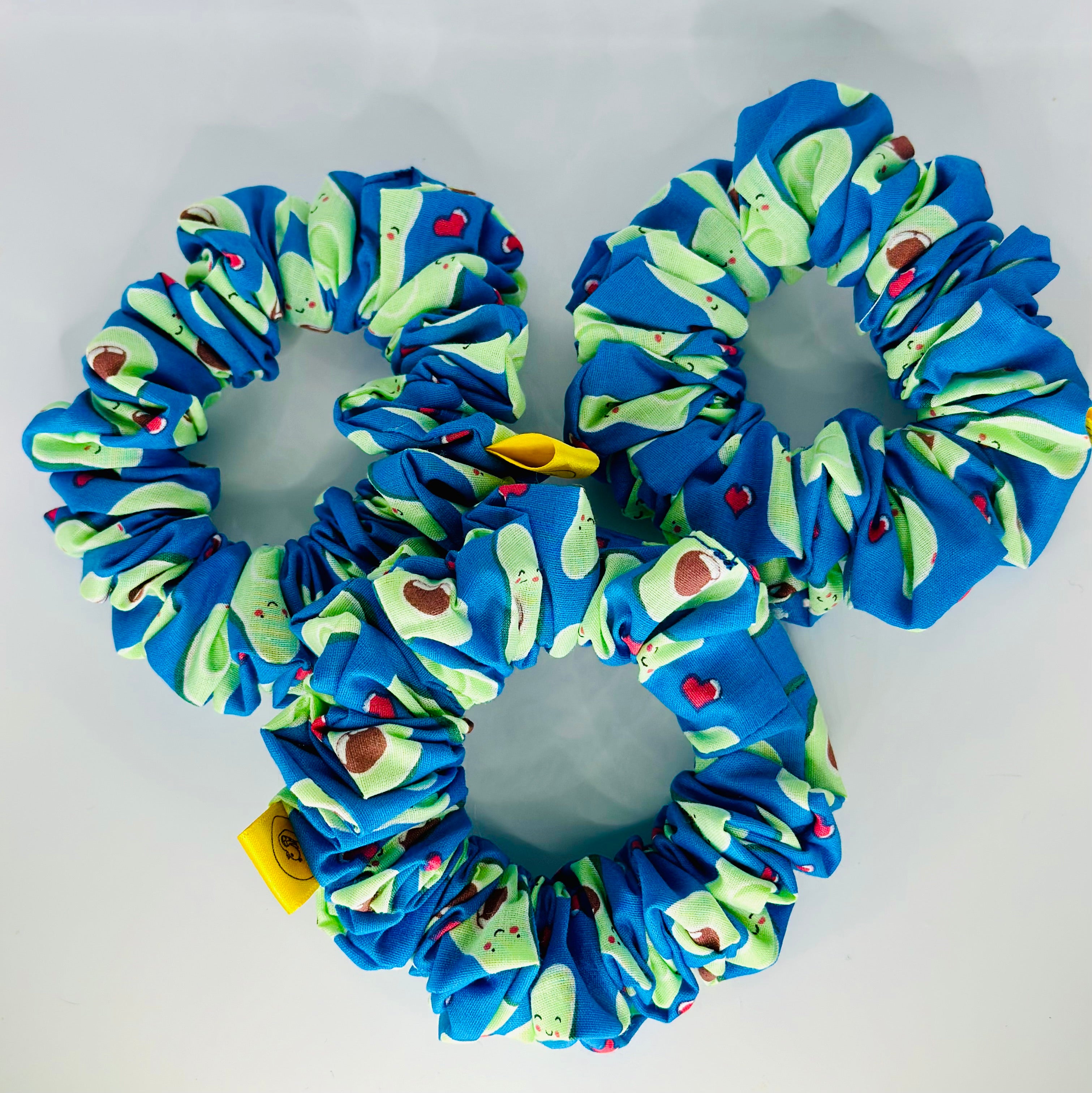 Blue Avocado cotton hair scrunchie