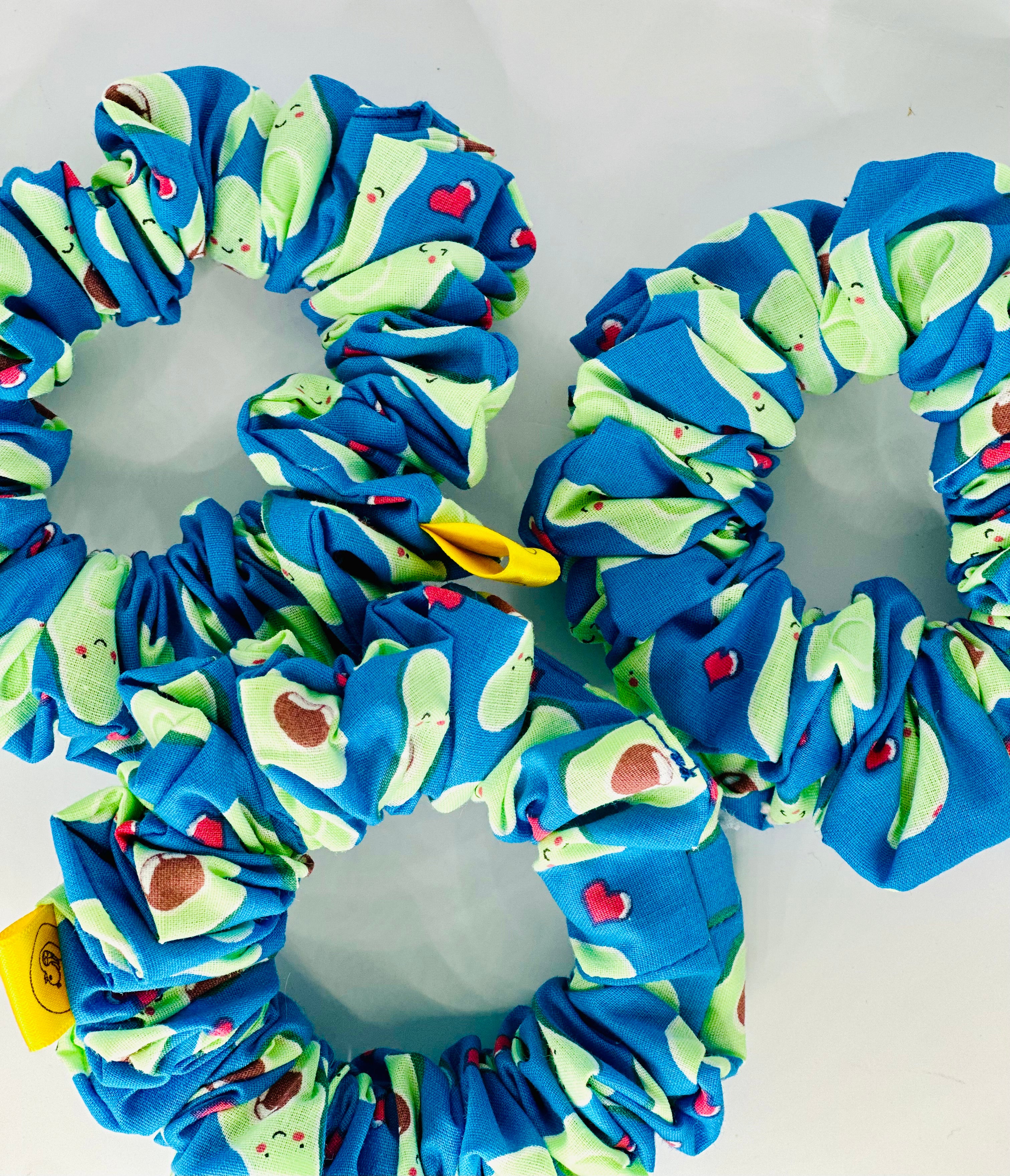 Blue Avocado cotton hair scrunchie