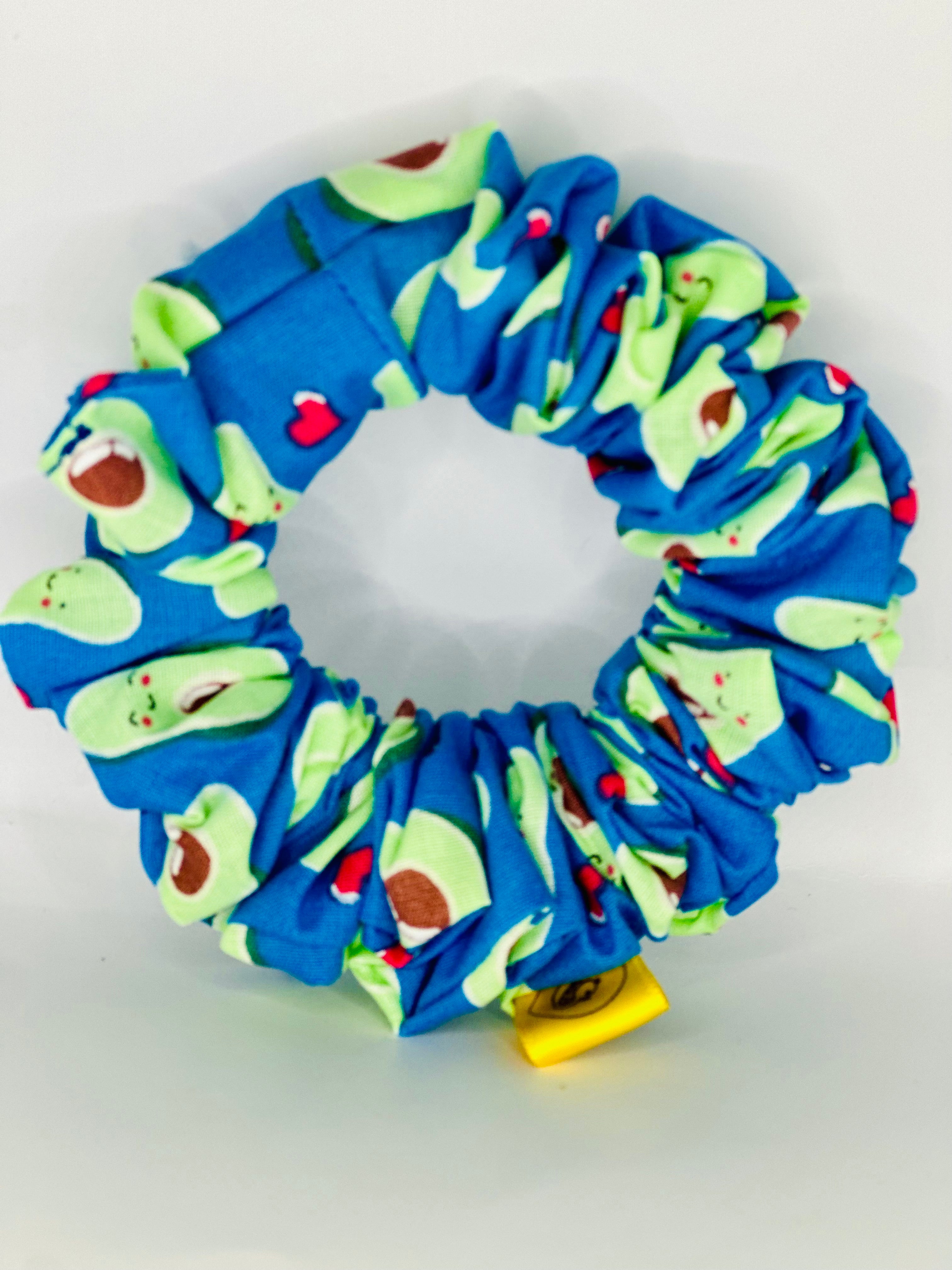 Blue Avocado cotton hair scrunchie