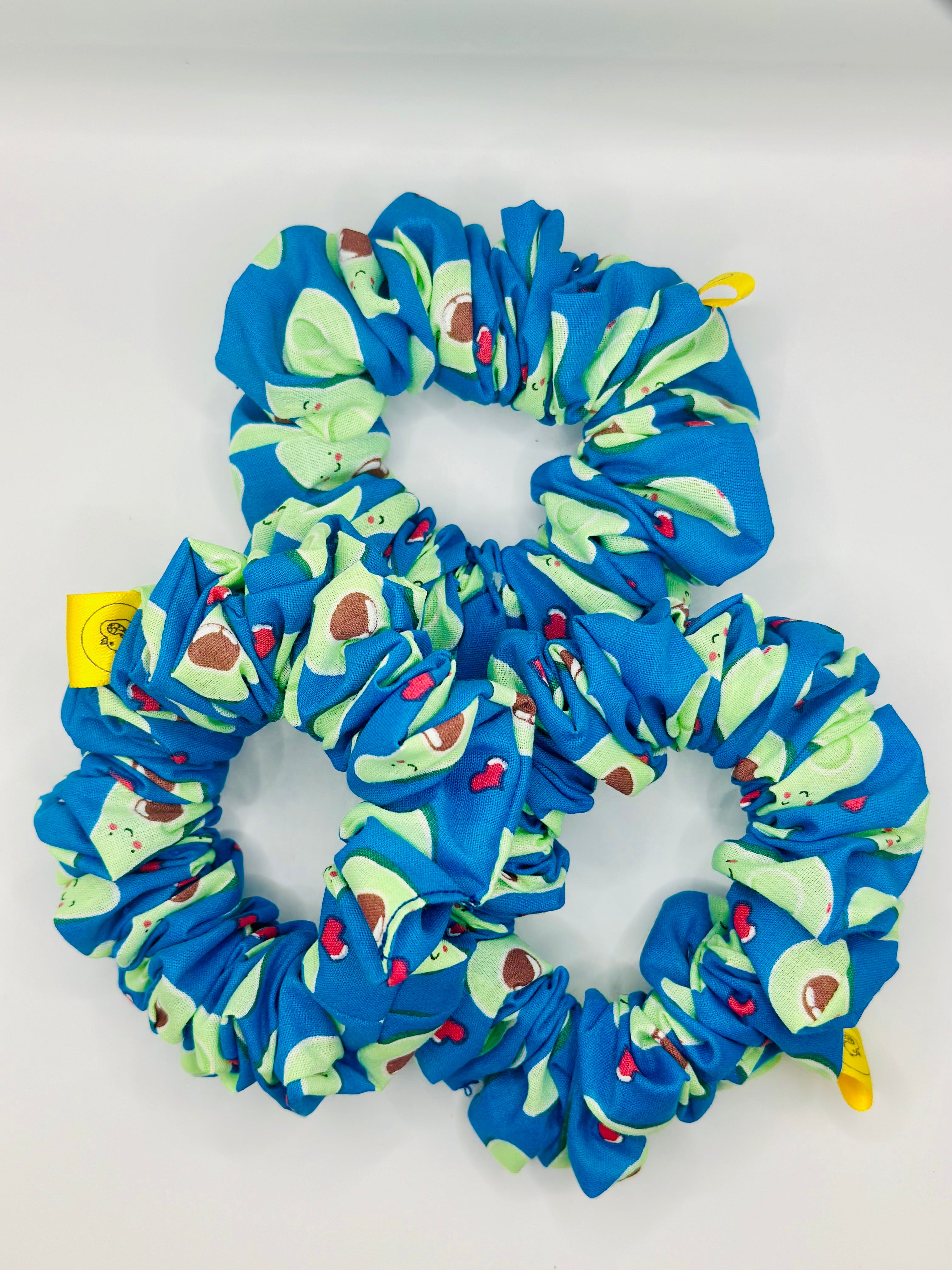 Blue Avocado cotton hair scrunchie