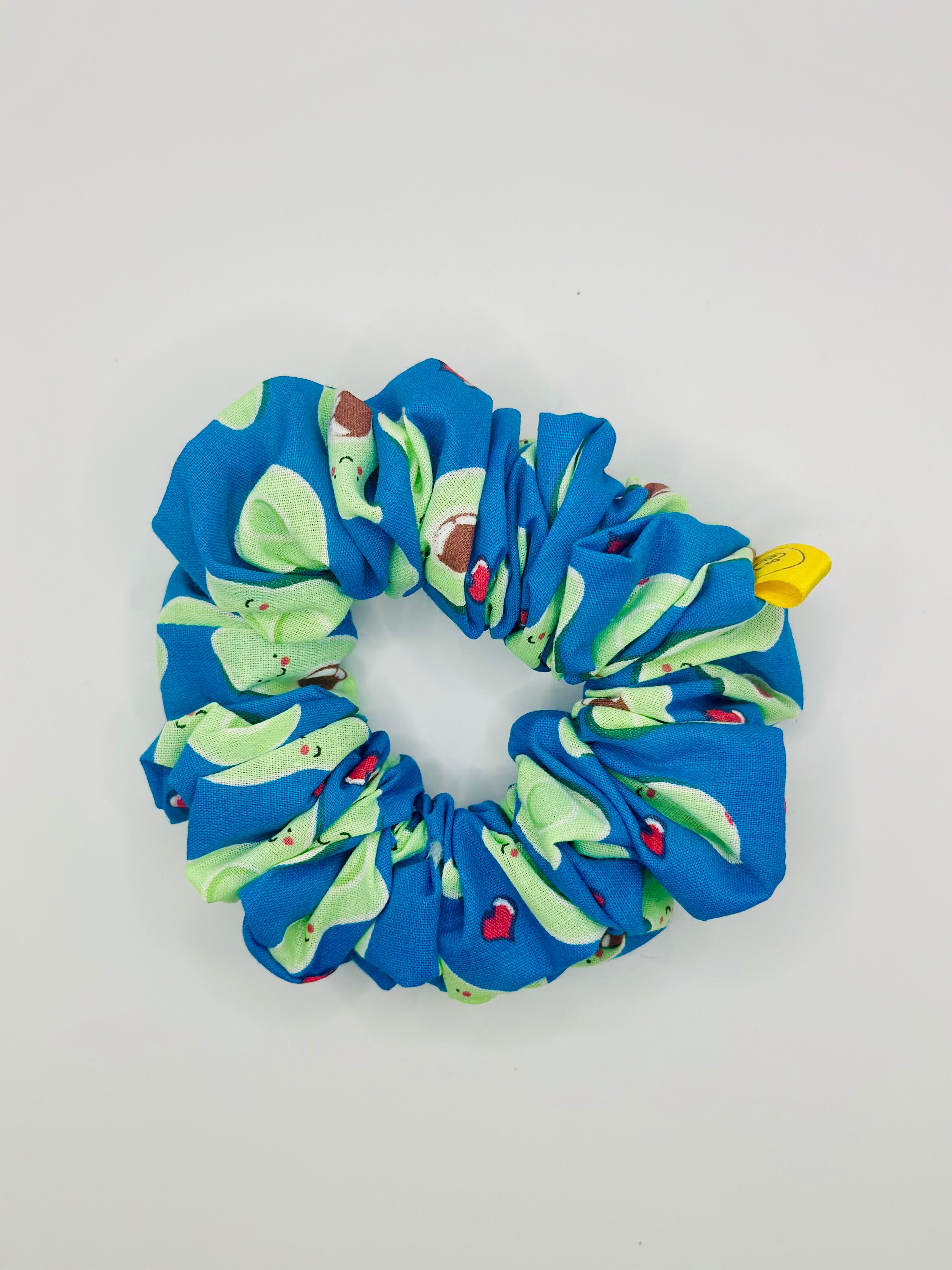 Blue Avocado cotton hair scrunchie