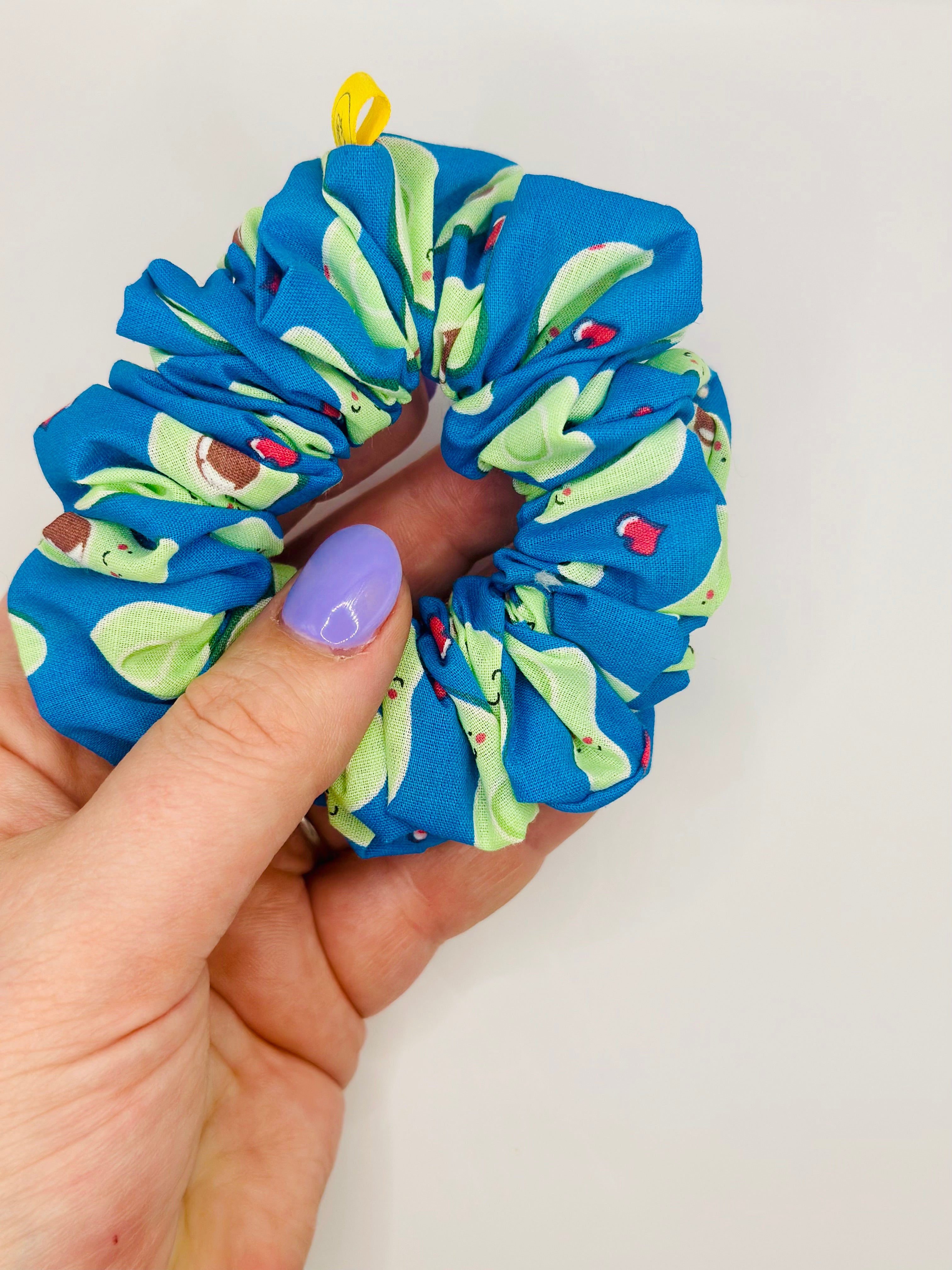 Blue Avocado cotton hair scrunchie