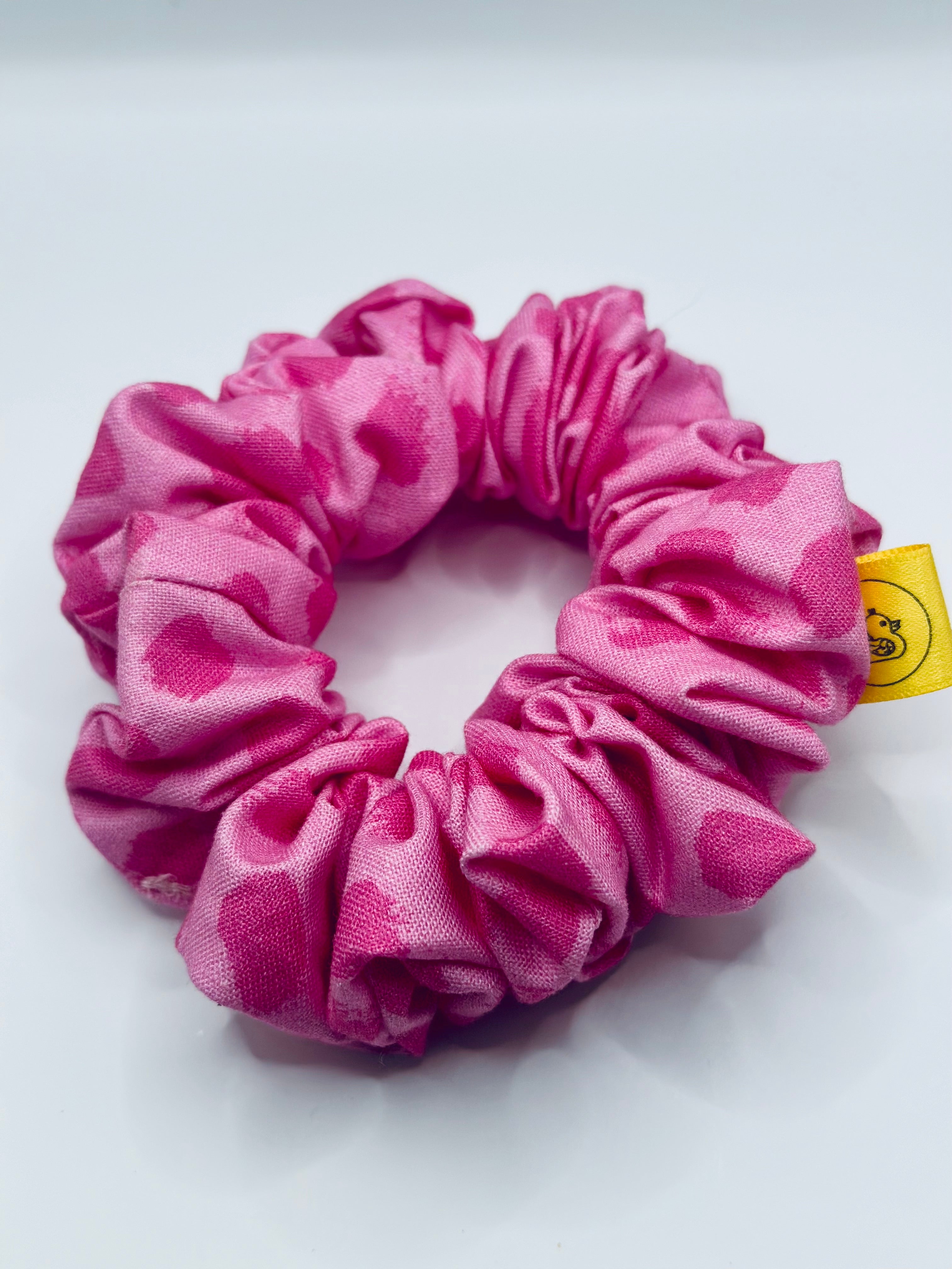 Lilly the pink spotty handmade hair scrunchie