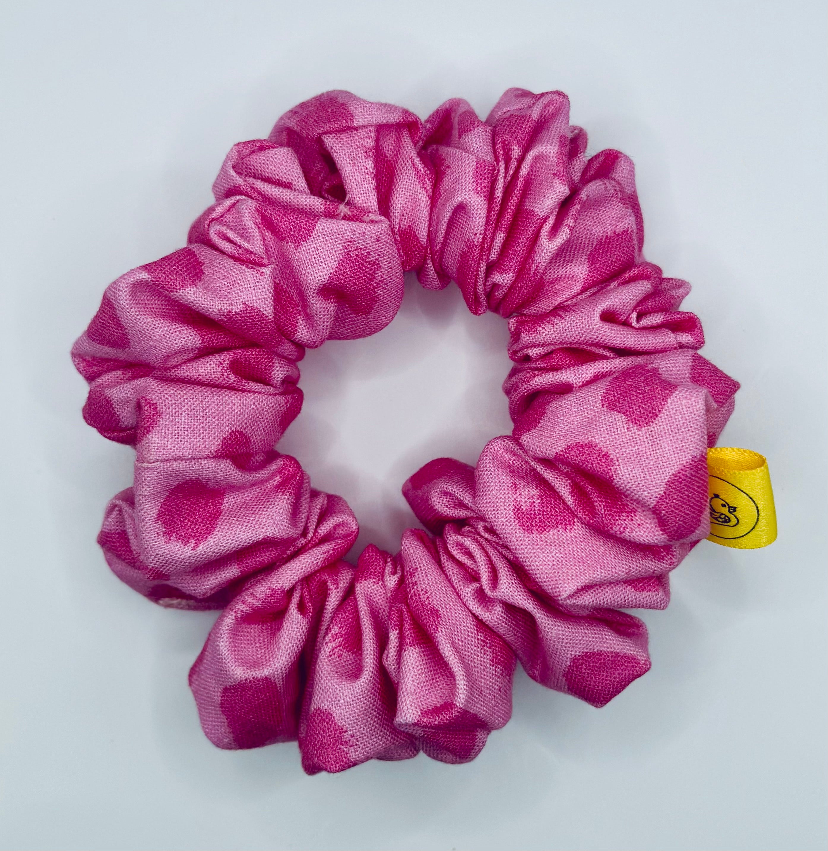 Lilly the pink spotty handmade hair scrunchie