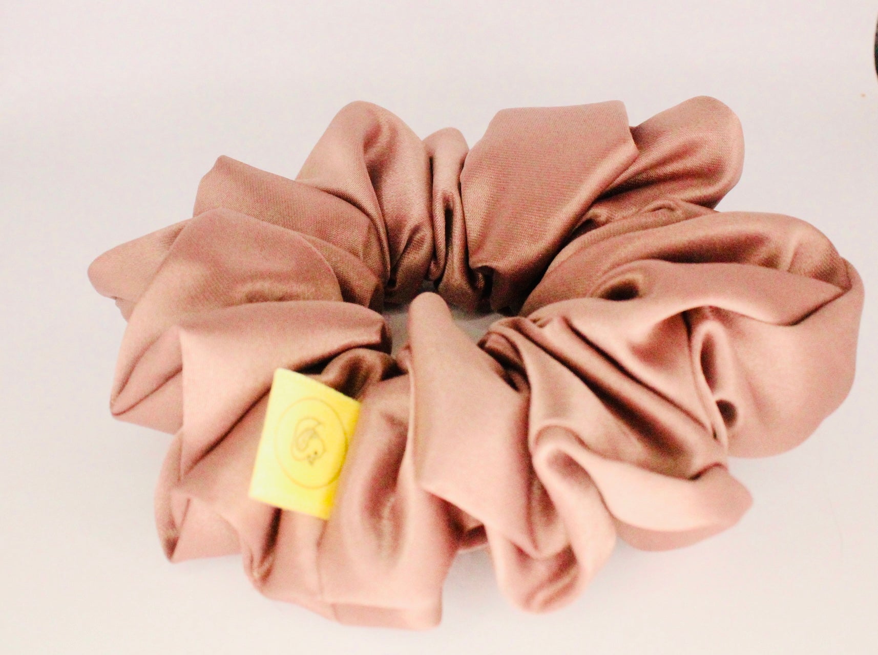 Mink Brown Satin Large hair scrunchie