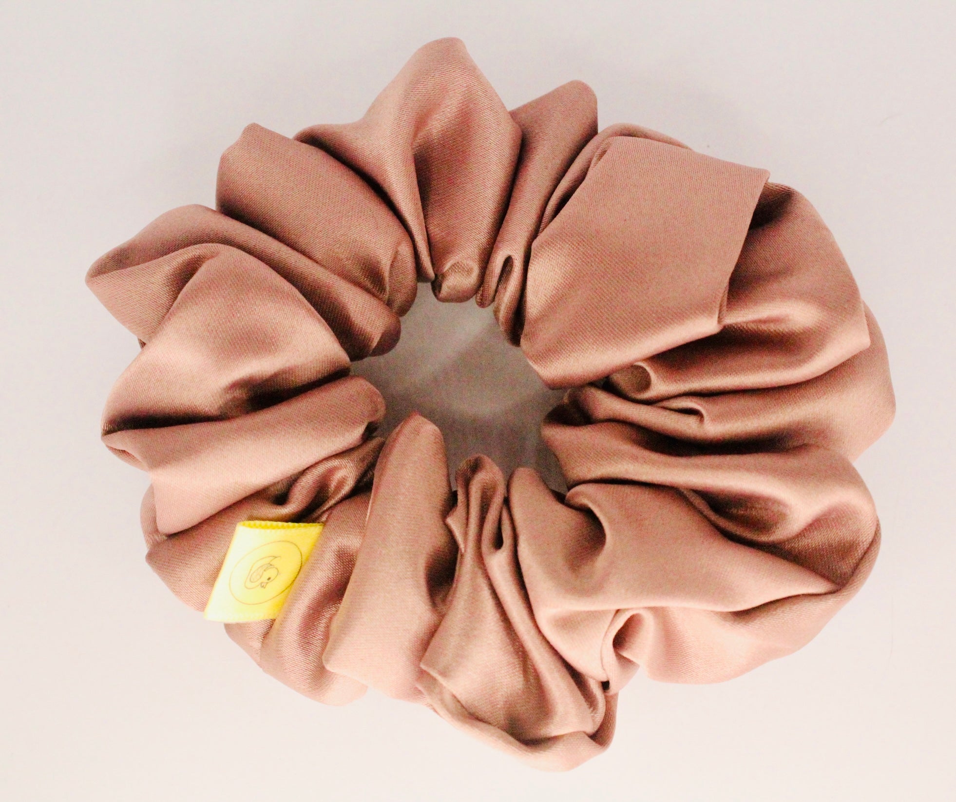 Mink Brown satin hair scrunchie