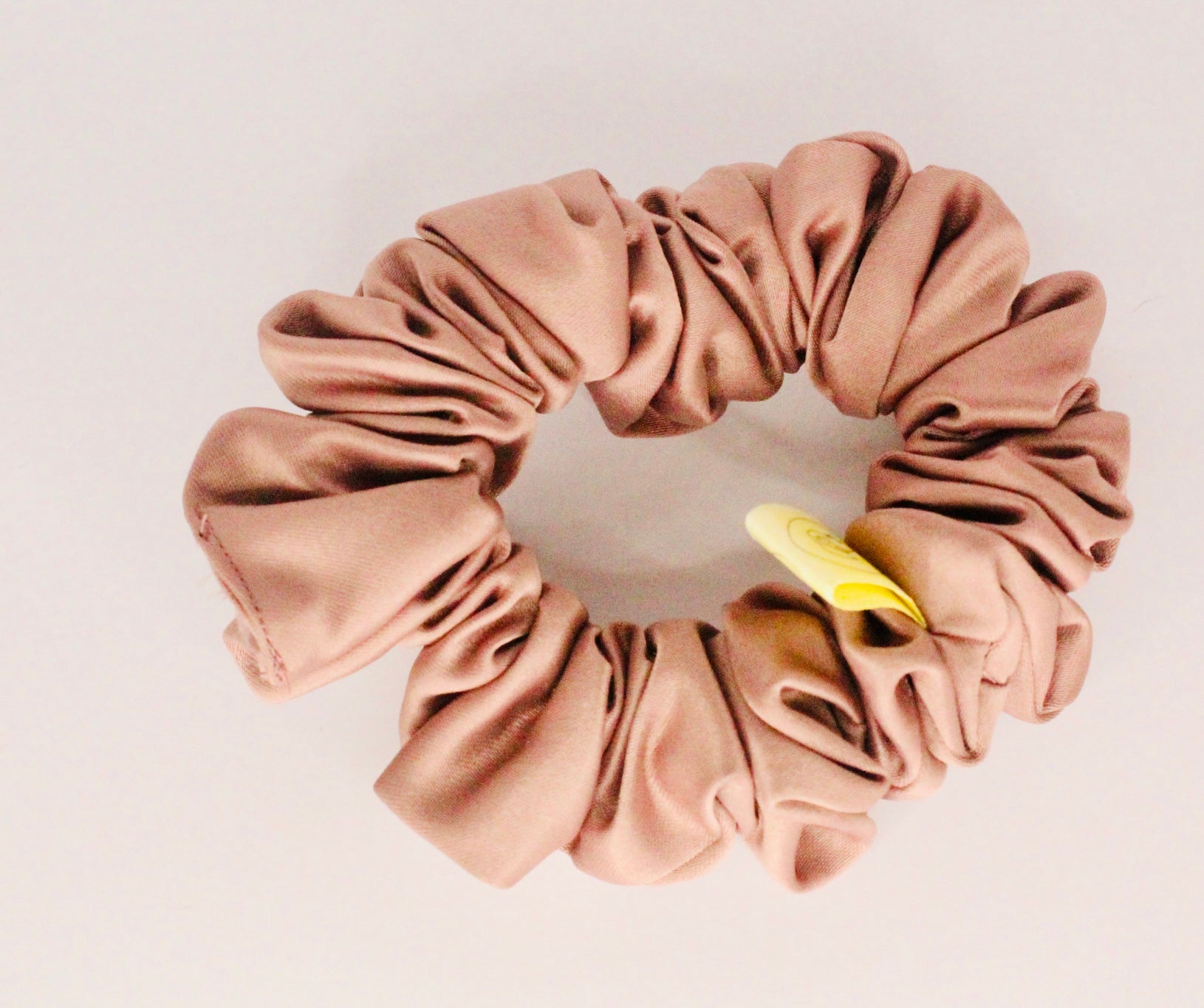 Mink Brown Satin Large hair scrunchie