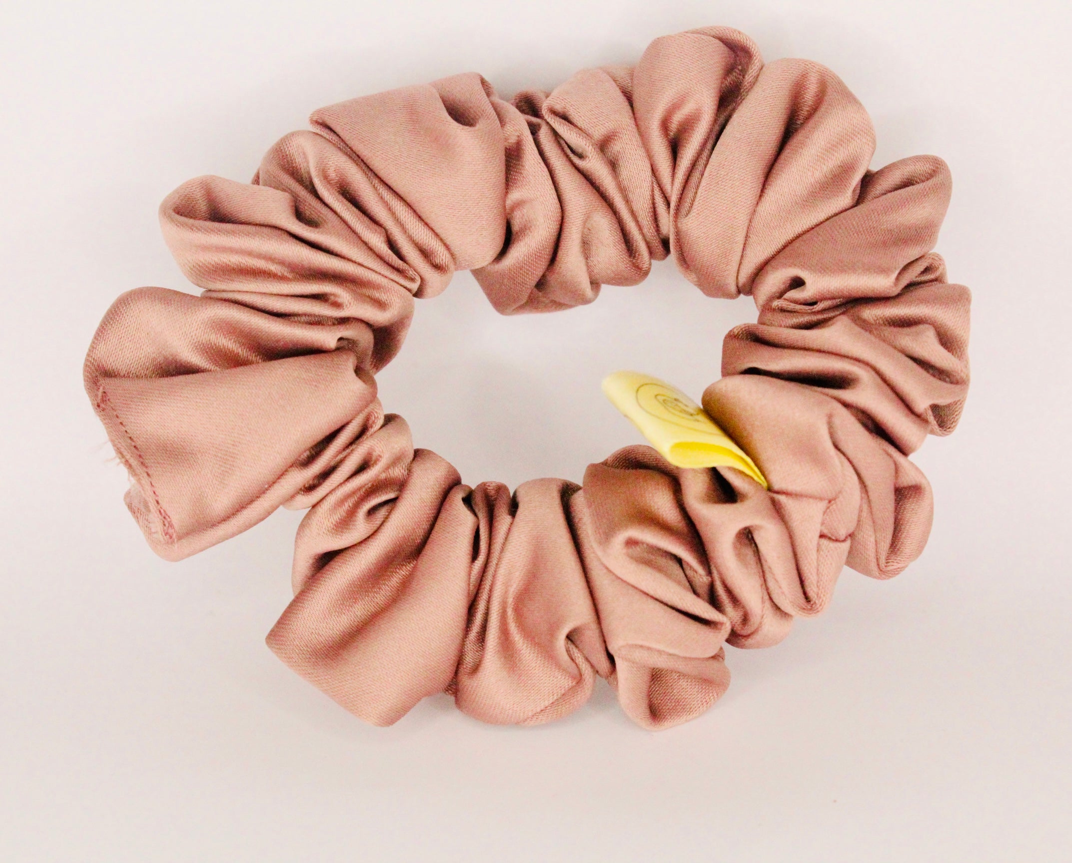 Mink Brown satin hair scrunchie