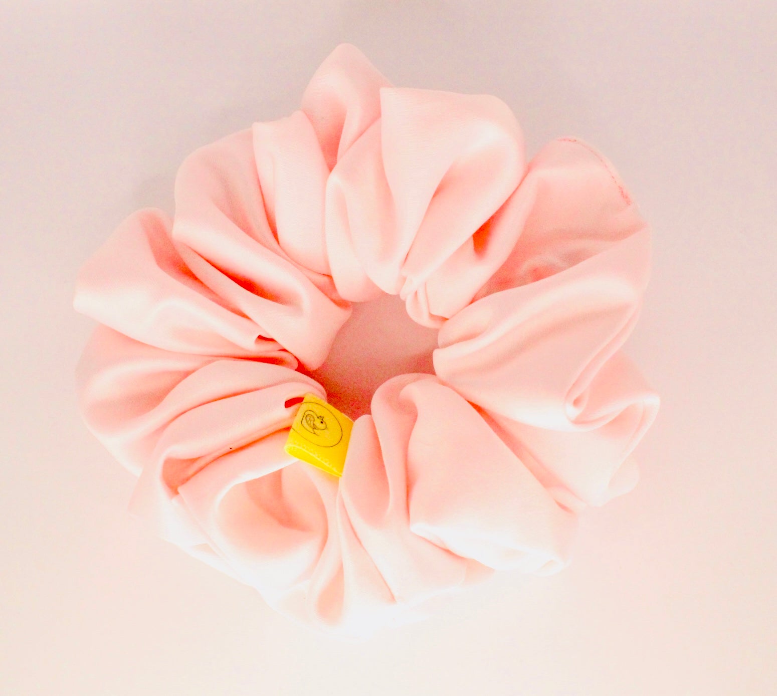 Pale Pink Satin hair scrunchie